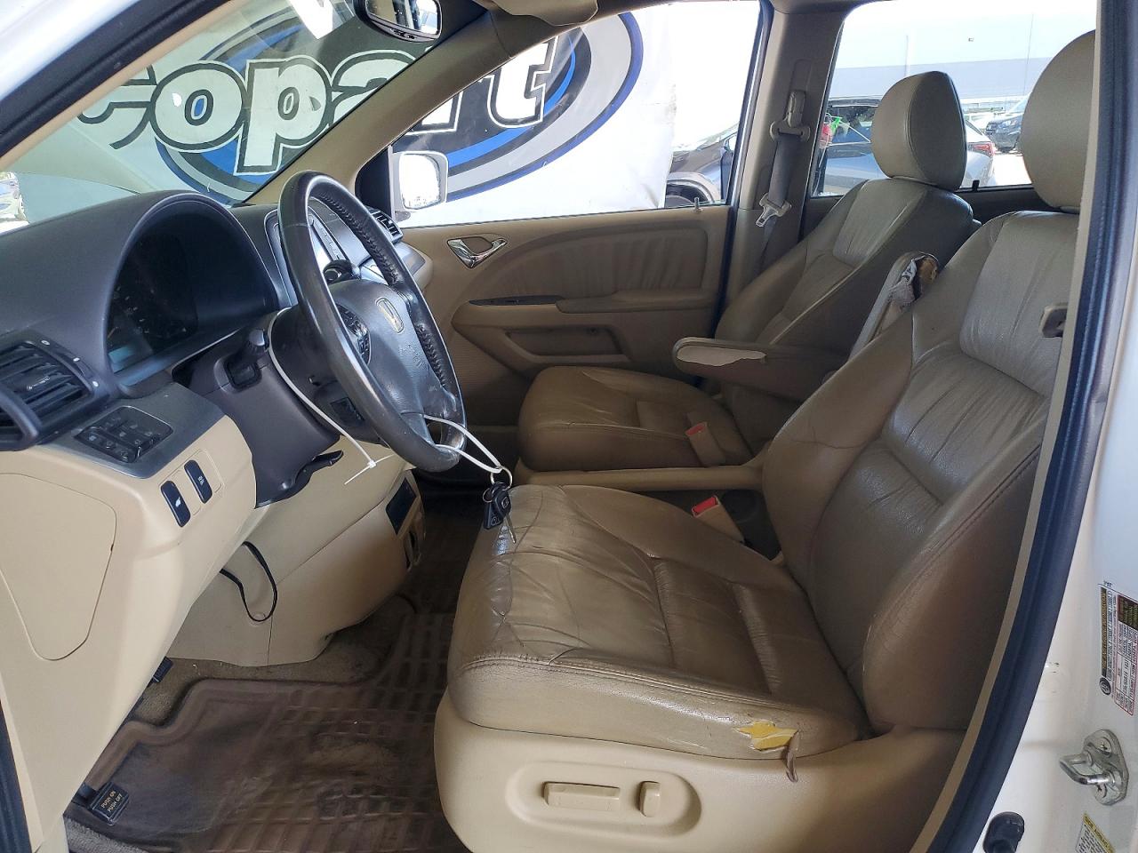 2009 Honda Odyssey Exl White vin: 5FNRL38709B000595