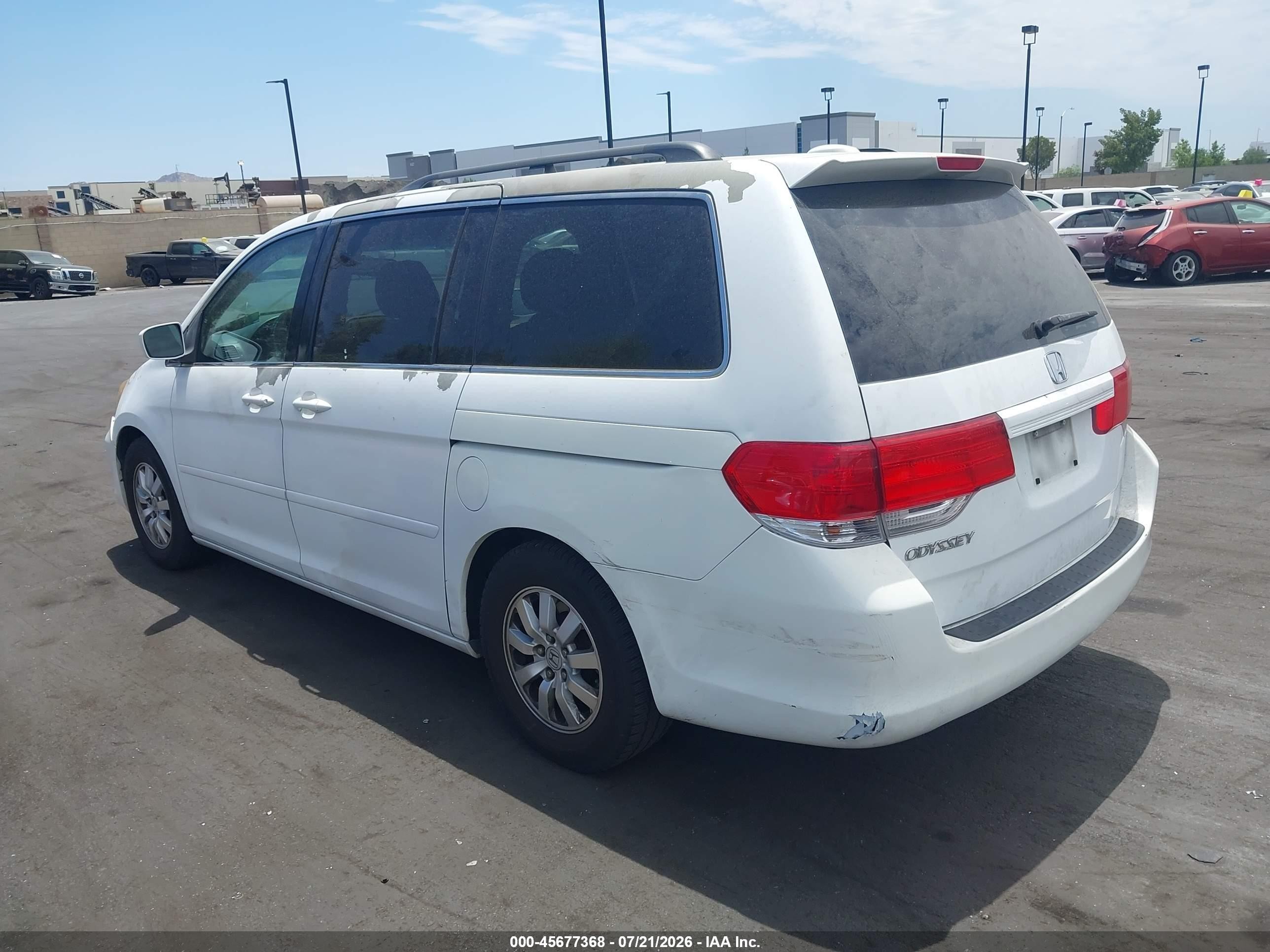 2009 Honda Odyssey Ex-l Белый vin: 5FNRL38709B002377