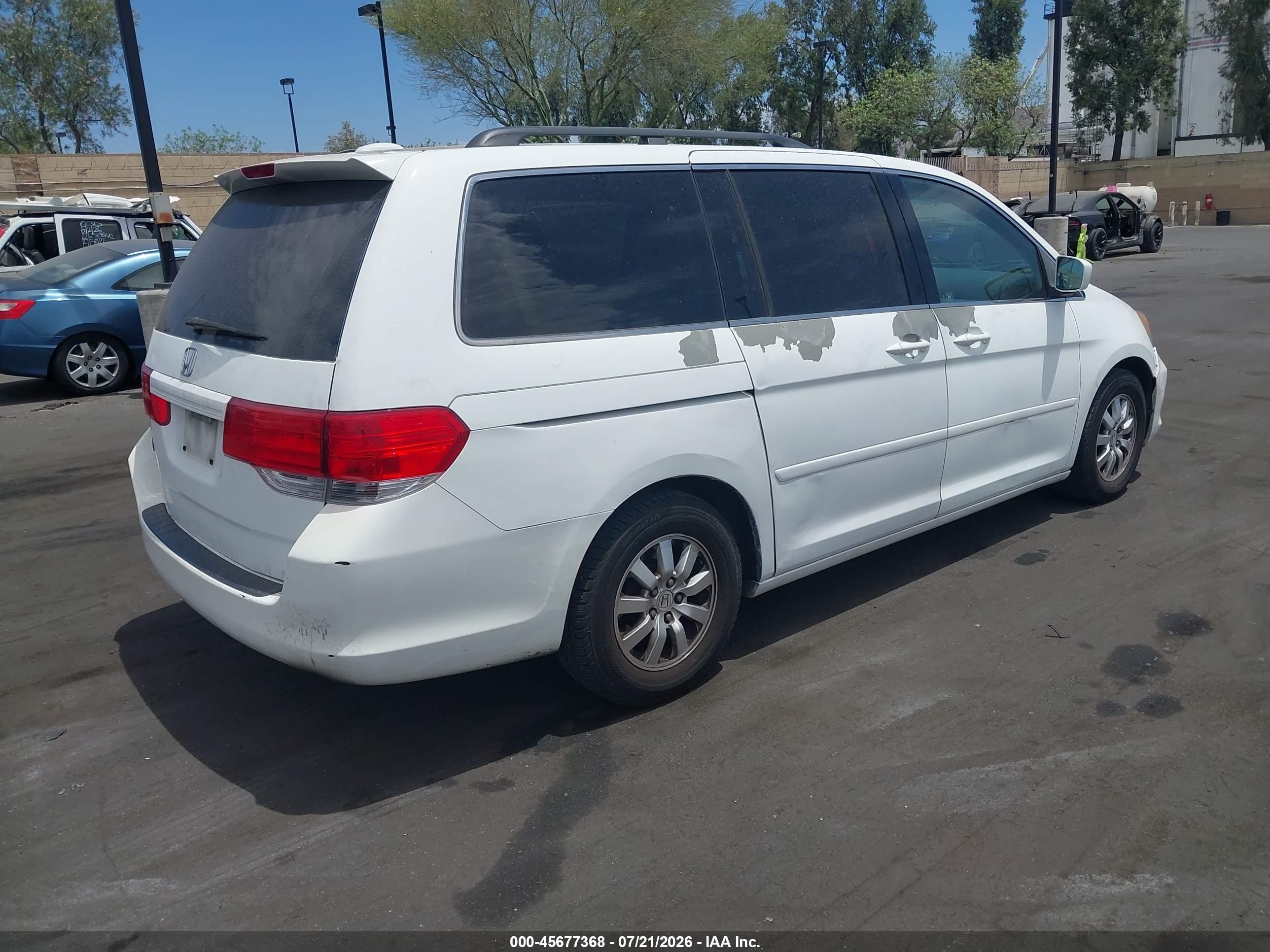 2009 Honda Odyssey Ex-l Белый vin: 5FNRL38709B002377