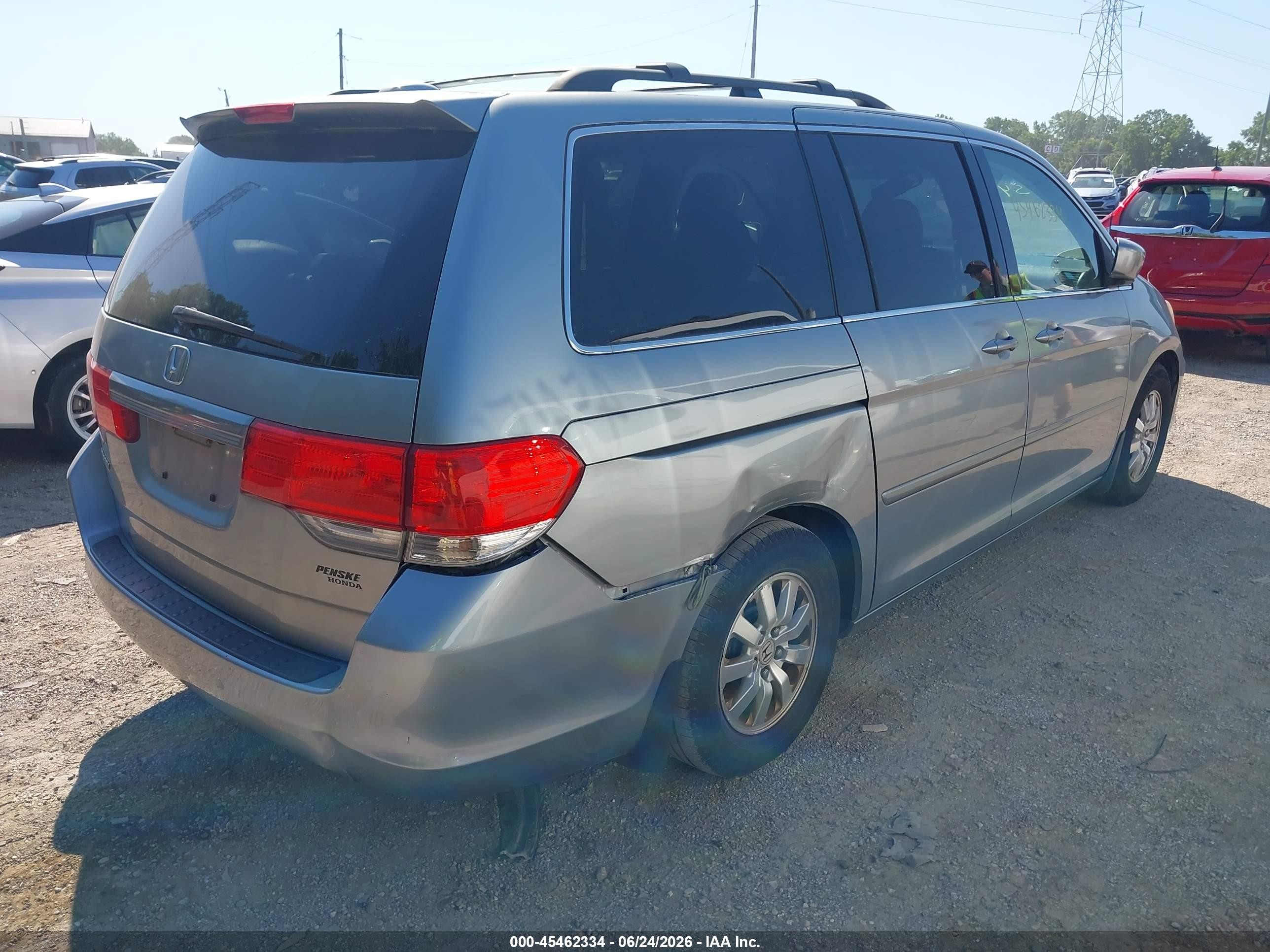 2009 Honda Odyssey Ex-l Silver vin: 5FNRL38709B038344