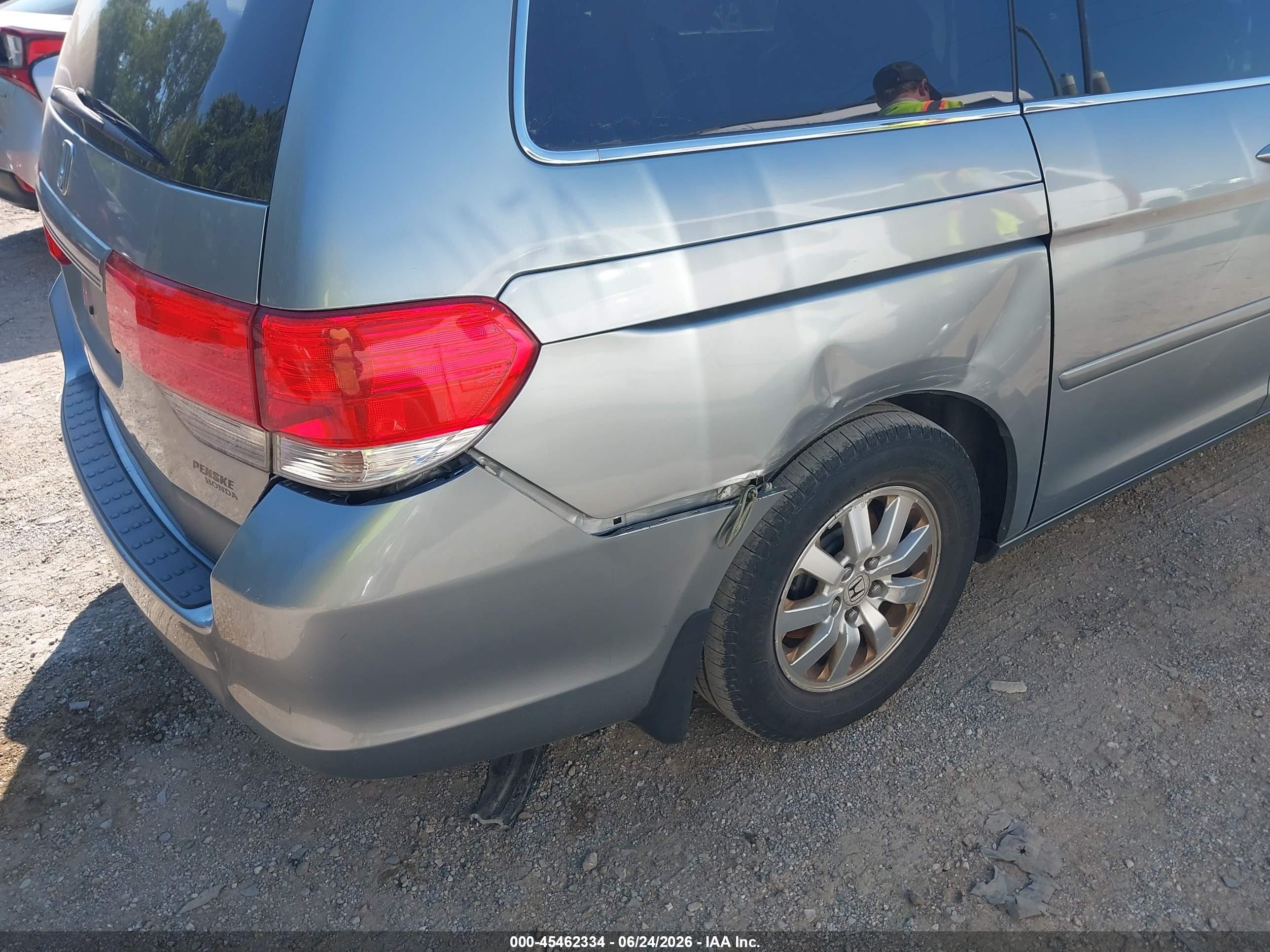 2009 Honda Odyssey Ex-l Silver vin: 5FNRL38709B038344