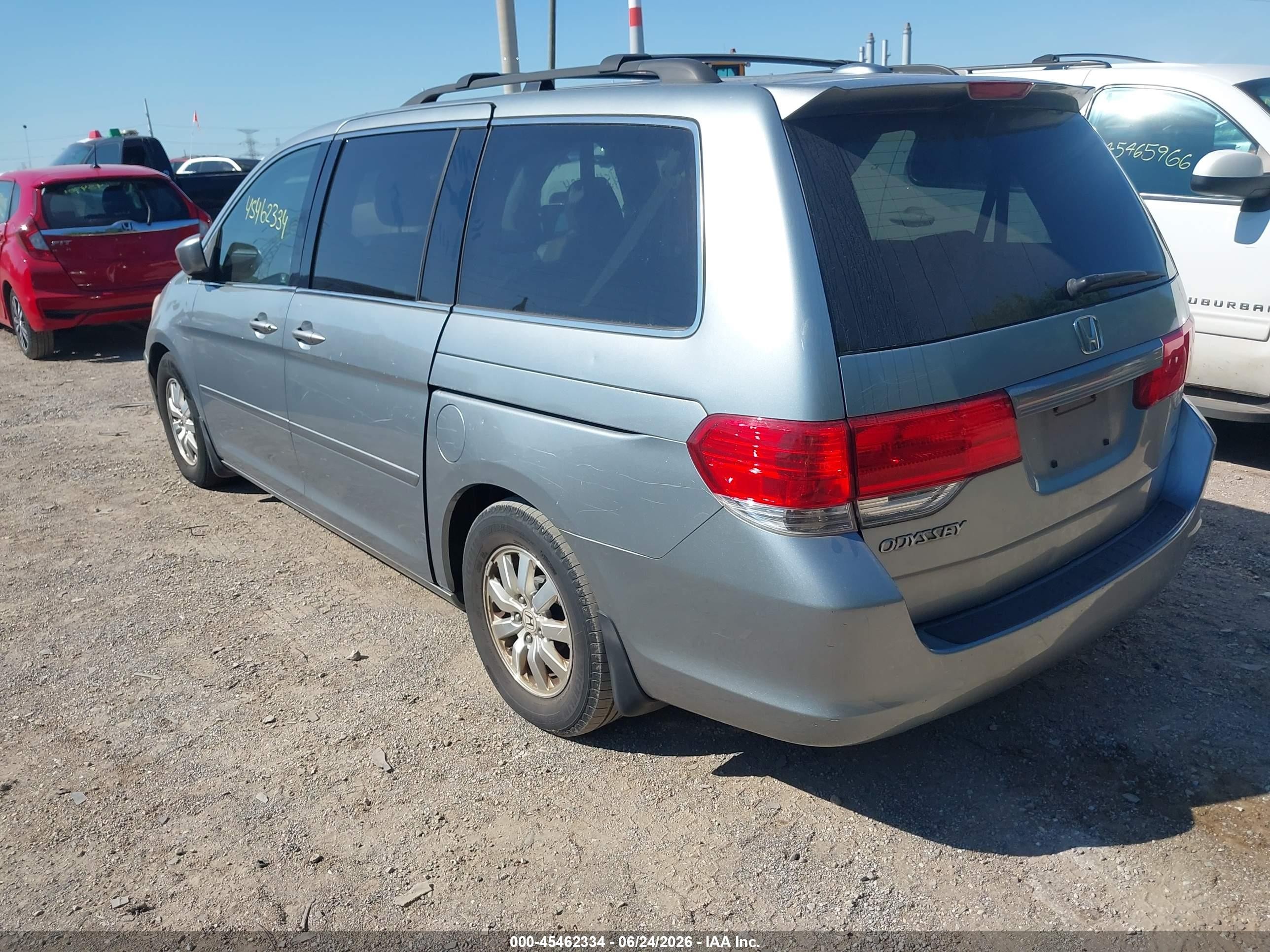 2009 Honda Odyssey Ex-l Silver vin: 5FNRL38709B038344