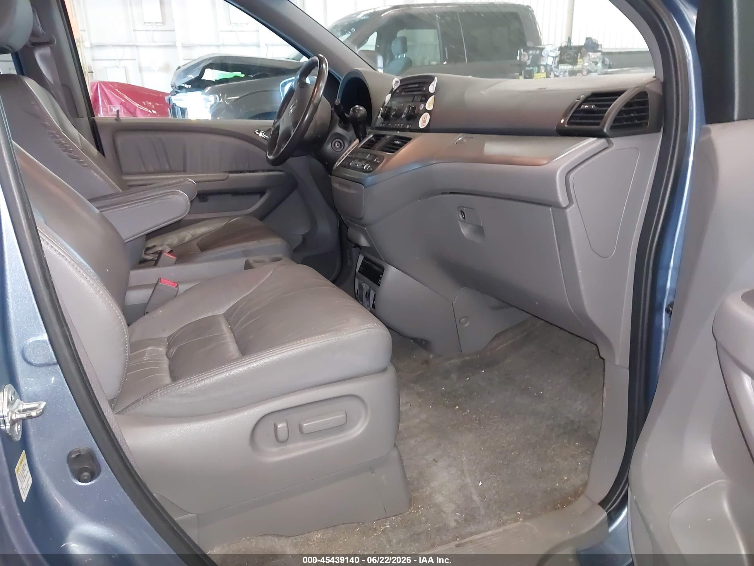 2009 Honda Odyssey Ex-l Blue vin: 5FNRL38709B053765