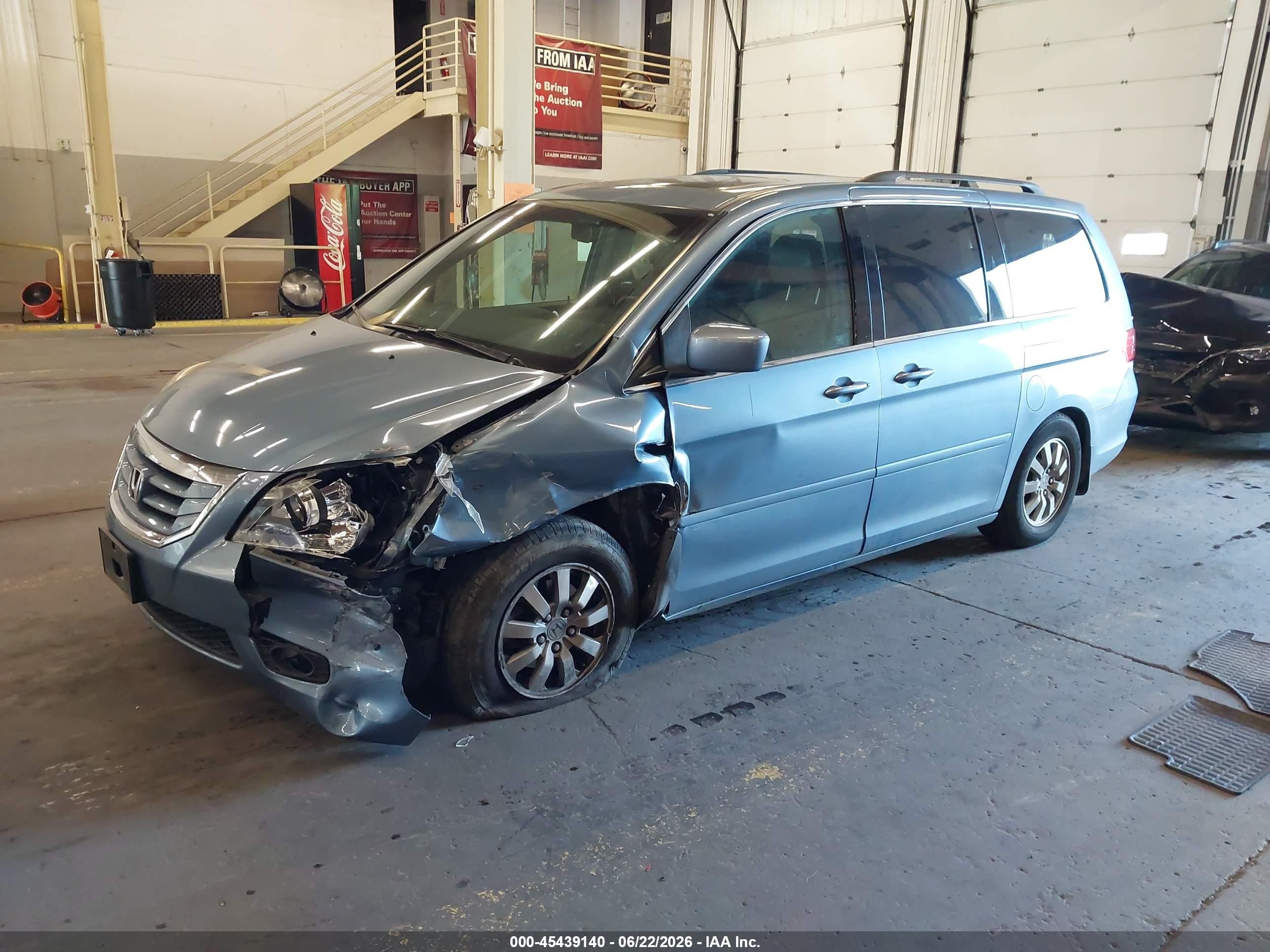 2009 Honda Odyssey Ex-l Blue vin: 5FNRL38709B053765
