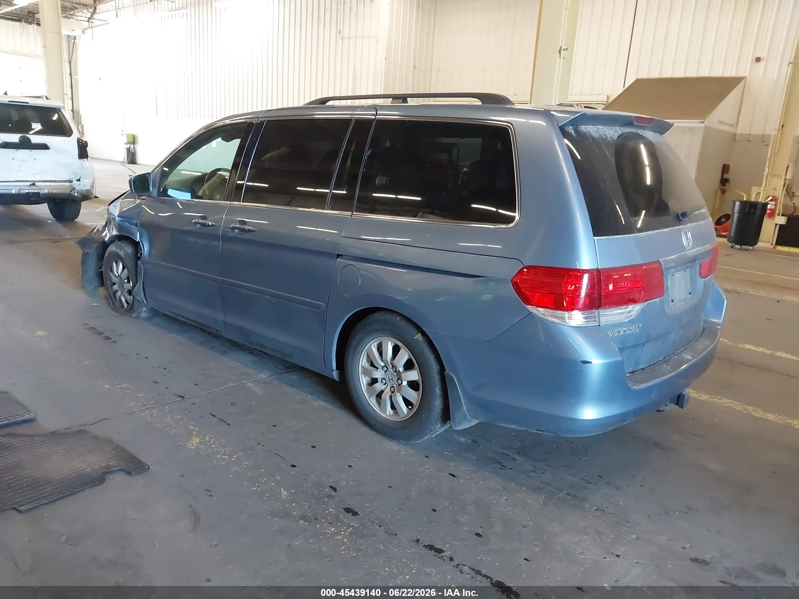 2009 Honda Odyssey Ex-l Blue vin: 5FNRL38709B053765