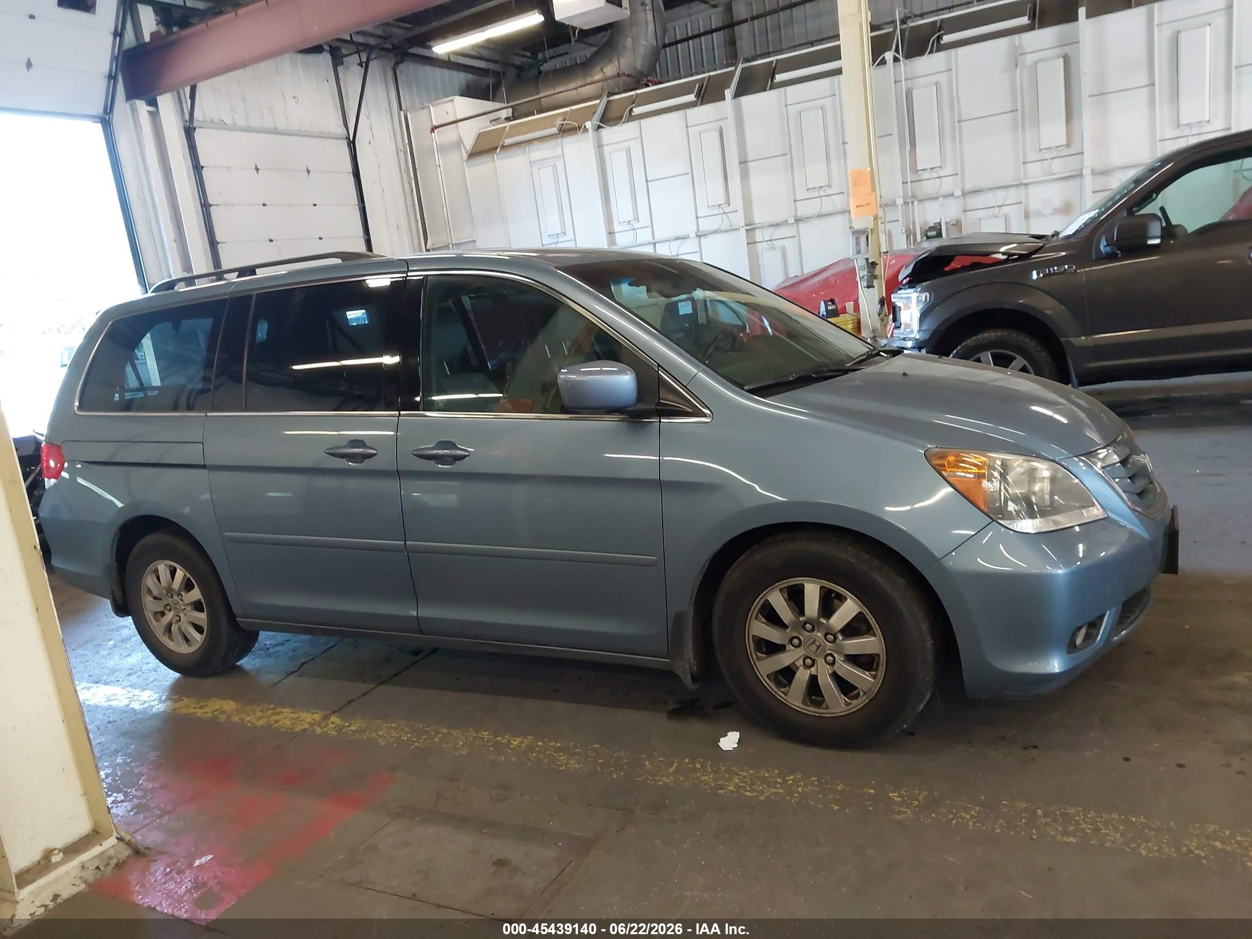 2009 Honda Odyssey Ex-l Blue vin: 5FNRL38709B053765