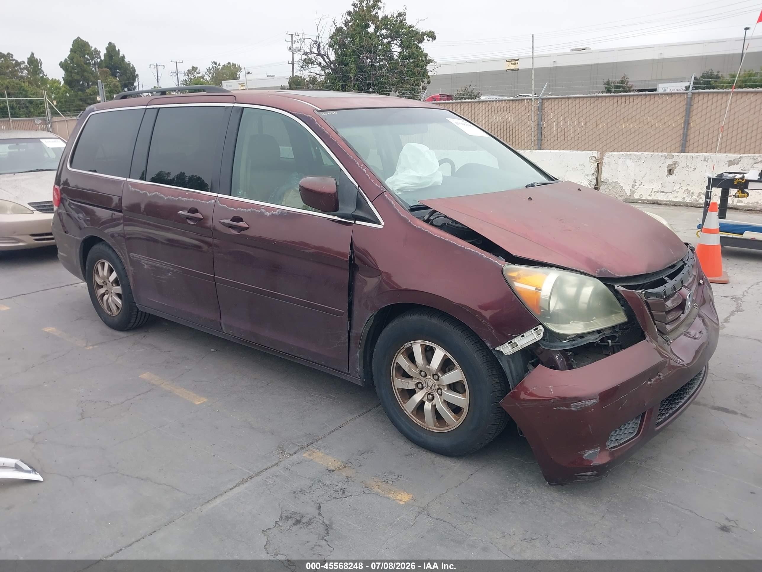 2009 Honda Odyssey Ex-l Maroon vin: 5FNRL38709B405131