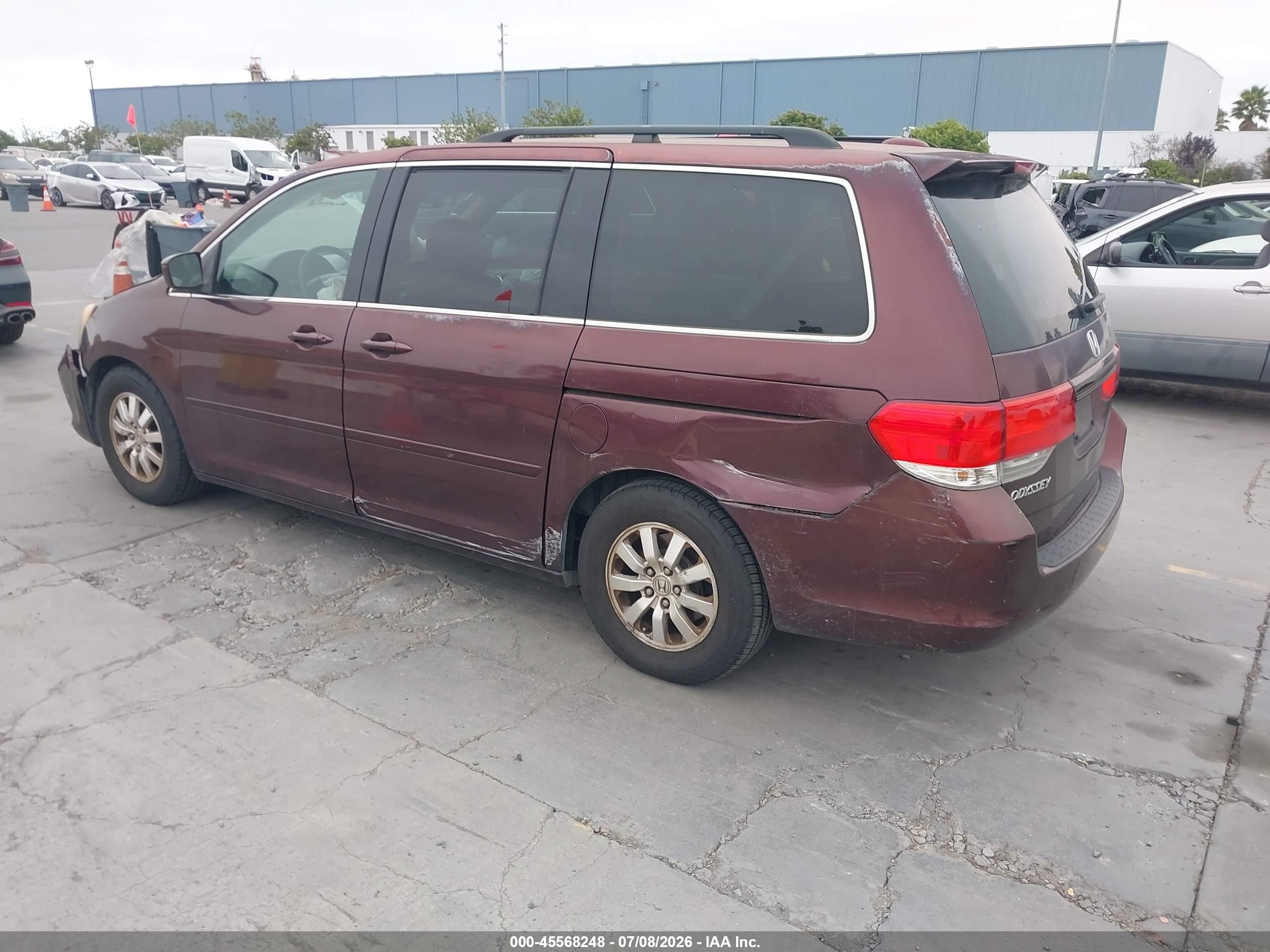 2009 Honda Odyssey Ex-l Maroon vin: 5FNRL38709B405131