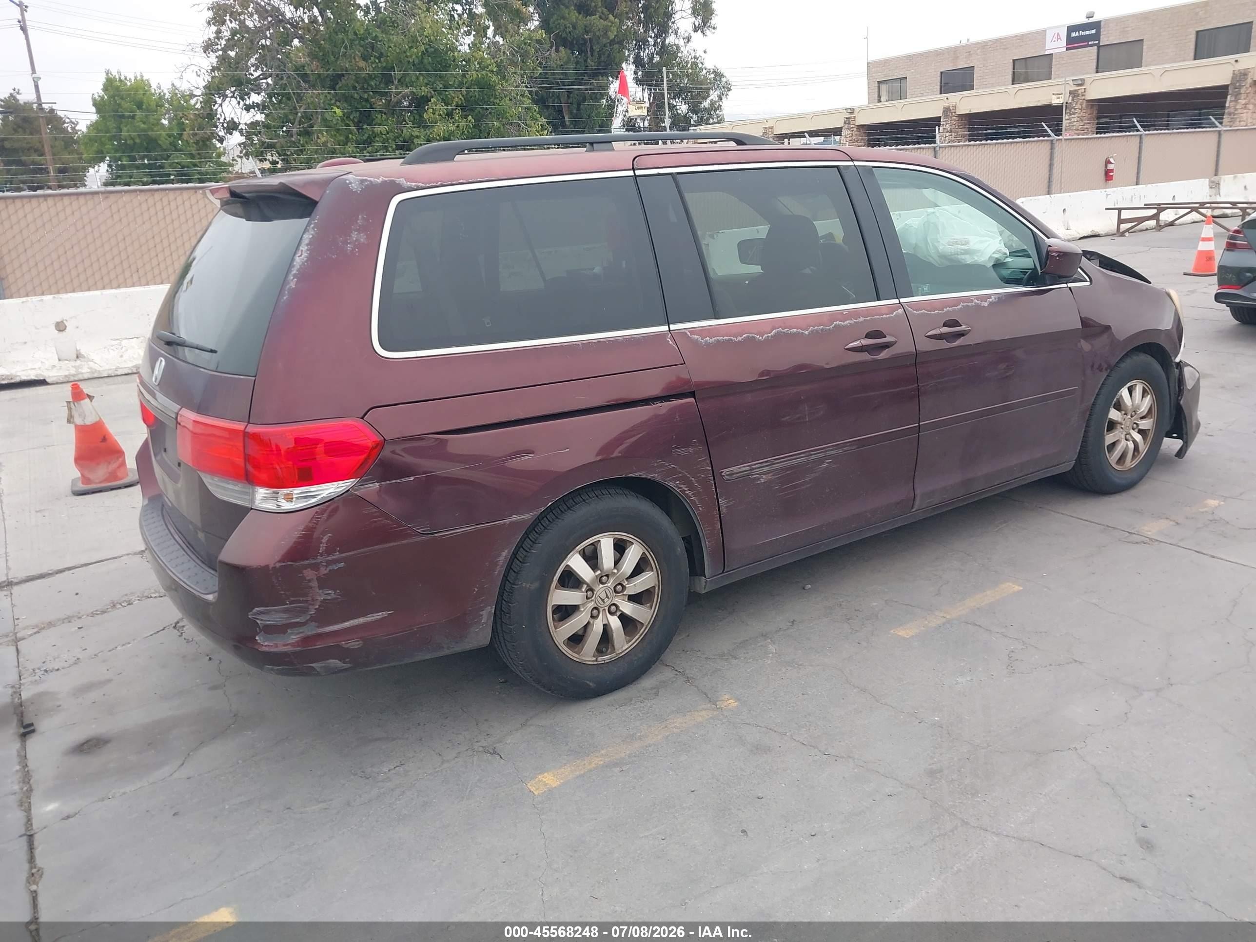 2009 Honda Odyssey Ex-l Maroon vin: 5FNRL38709B405131