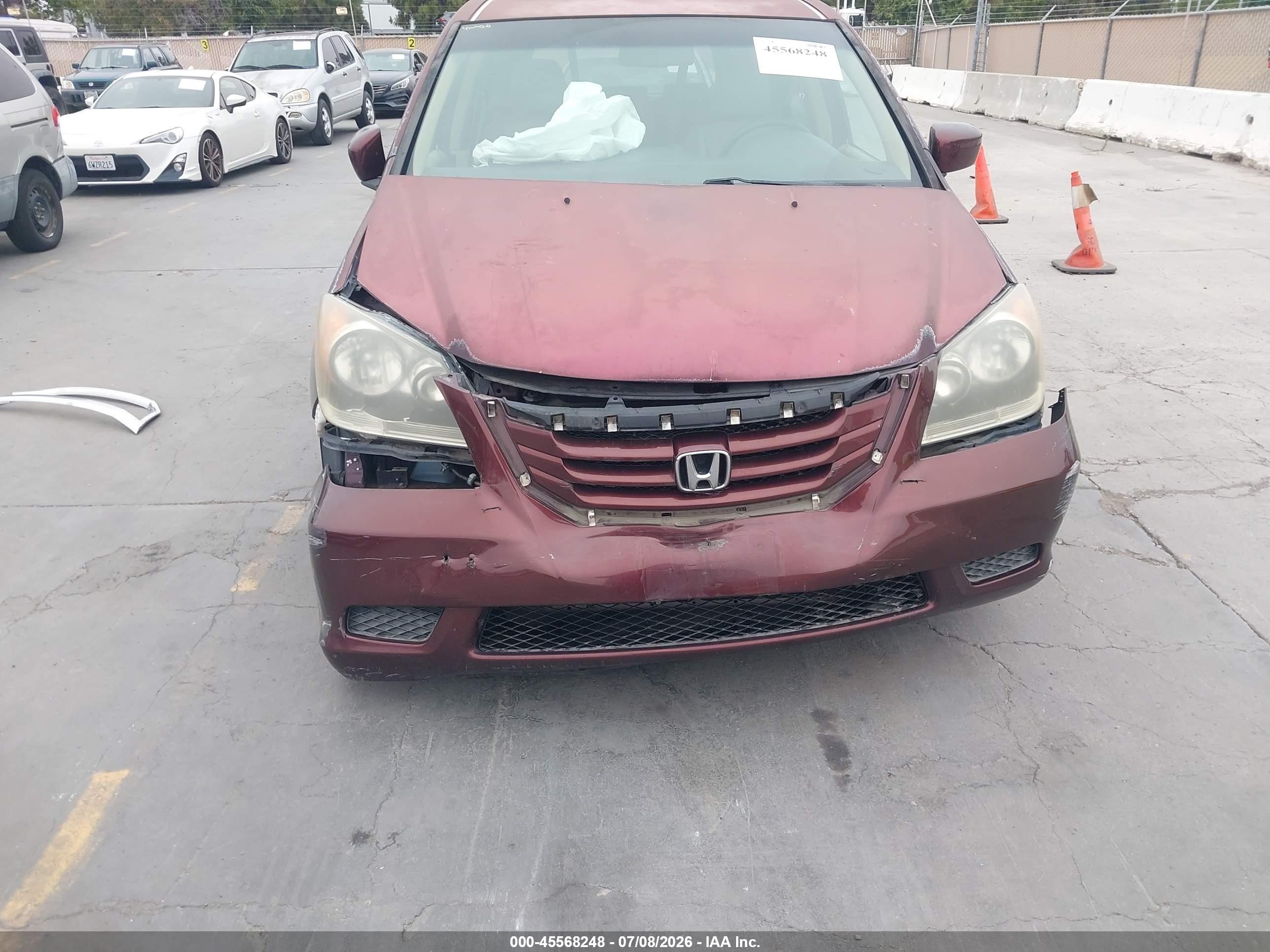 2009 Honda Odyssey Ex-l Maroon vin: 5FNRL38709B405131
