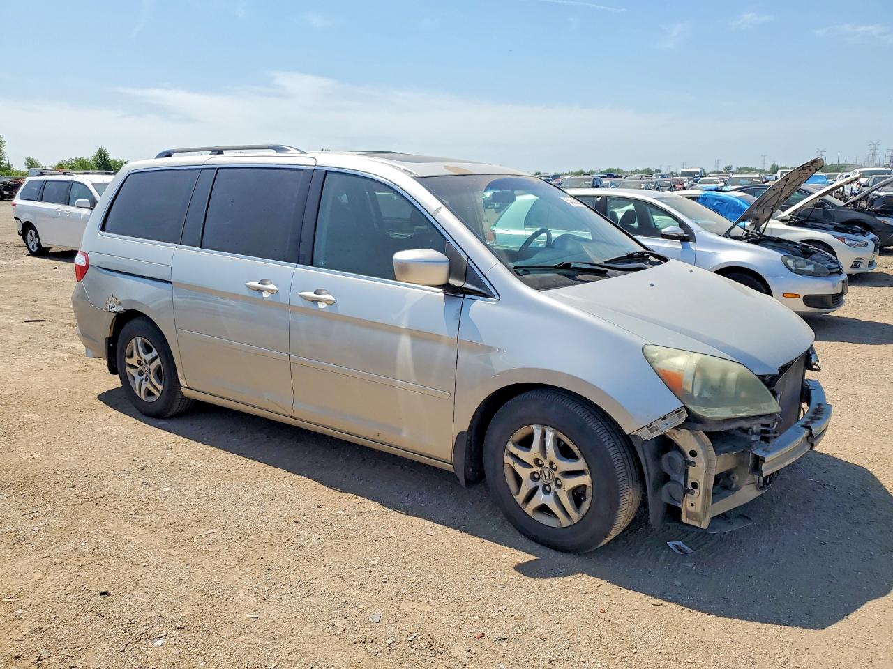 2005 Honda Odyssey Exl Silver vin: 5FNRL38715B084890