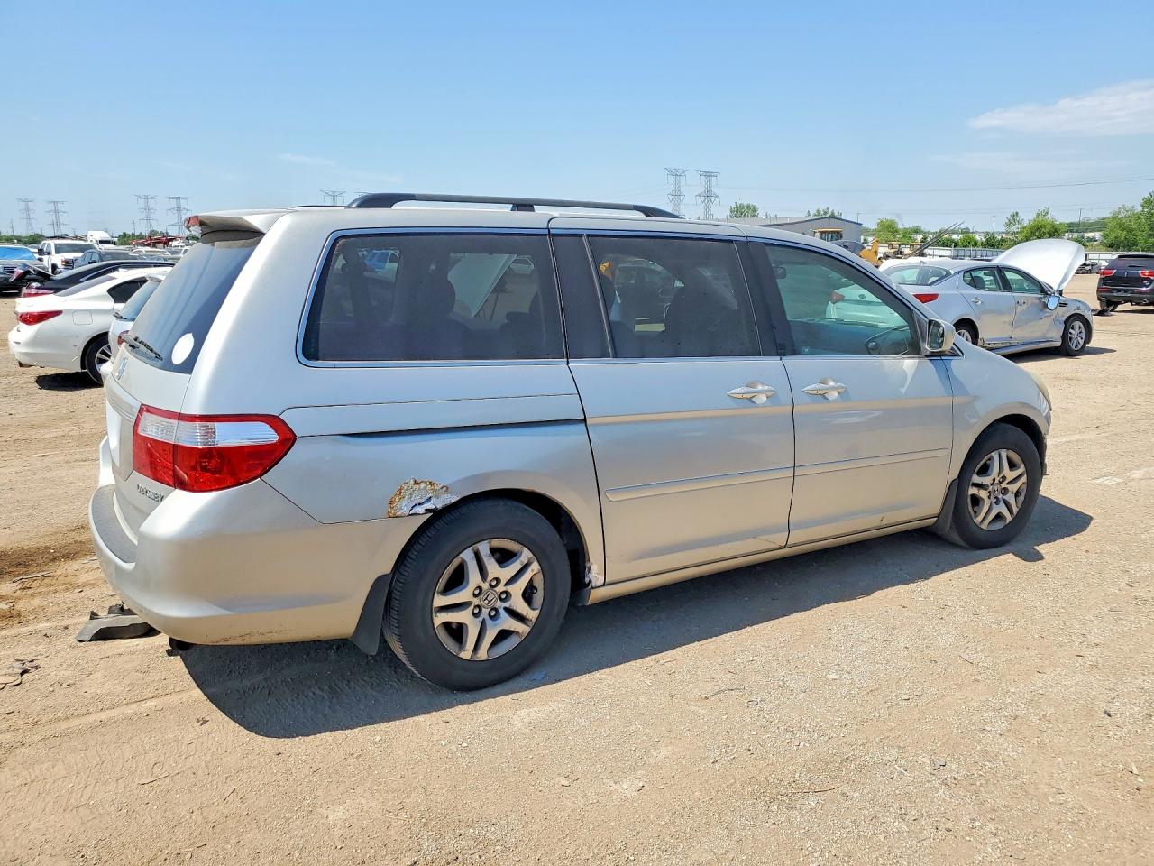 2005 Honda Odyssey Exl Silver vin: 5FNRL38715B084890