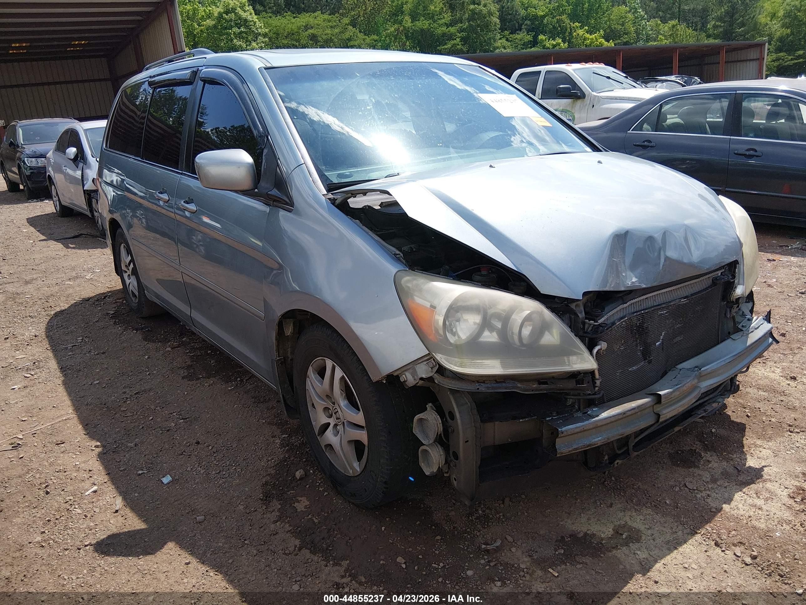 2005 Honda Odyssey Ex-l Silver vin: 5FNRL38715B115927