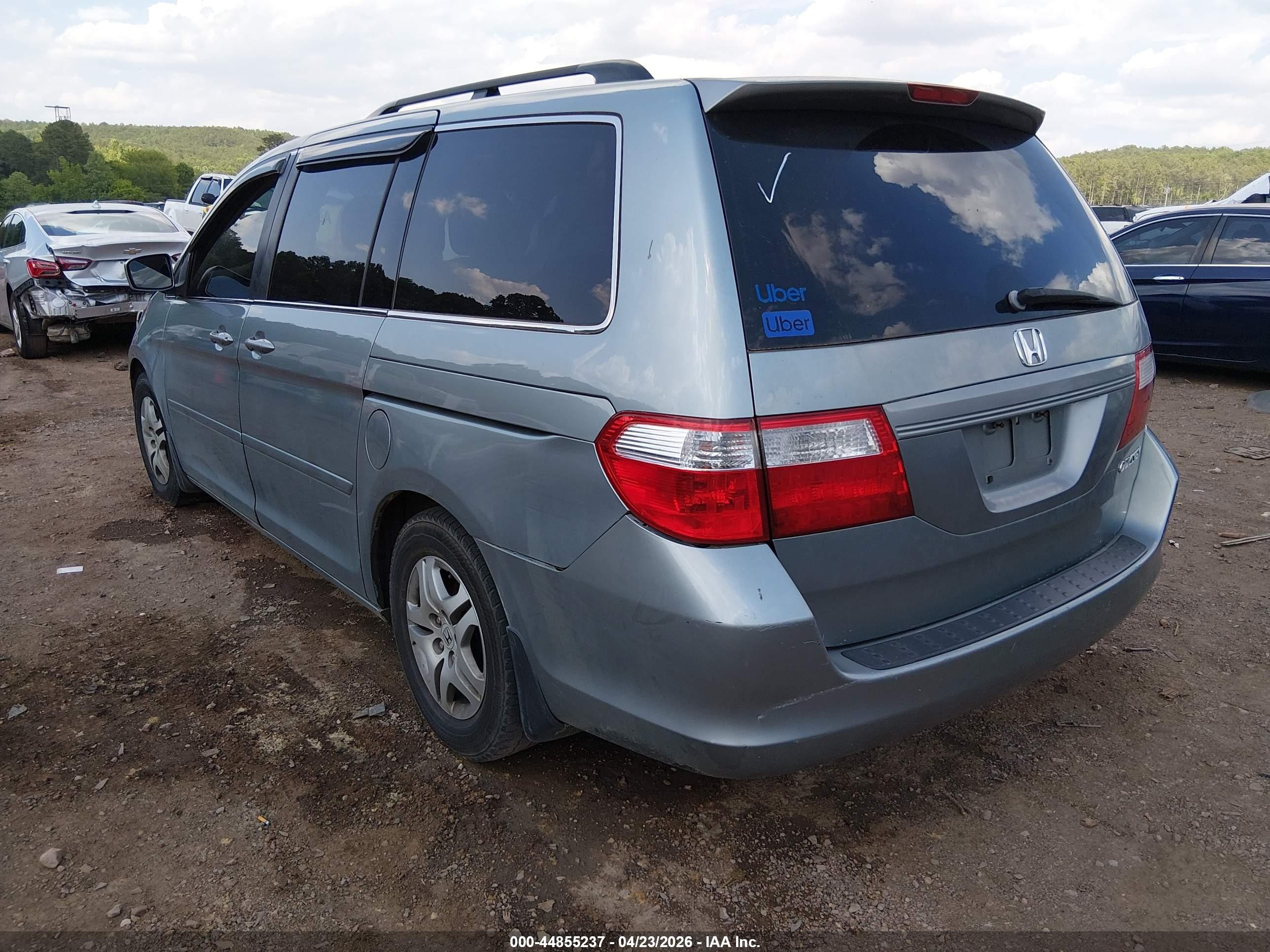 2005 Honda Odyssey Ex-l Silver vin: 5FNRL38715B115927