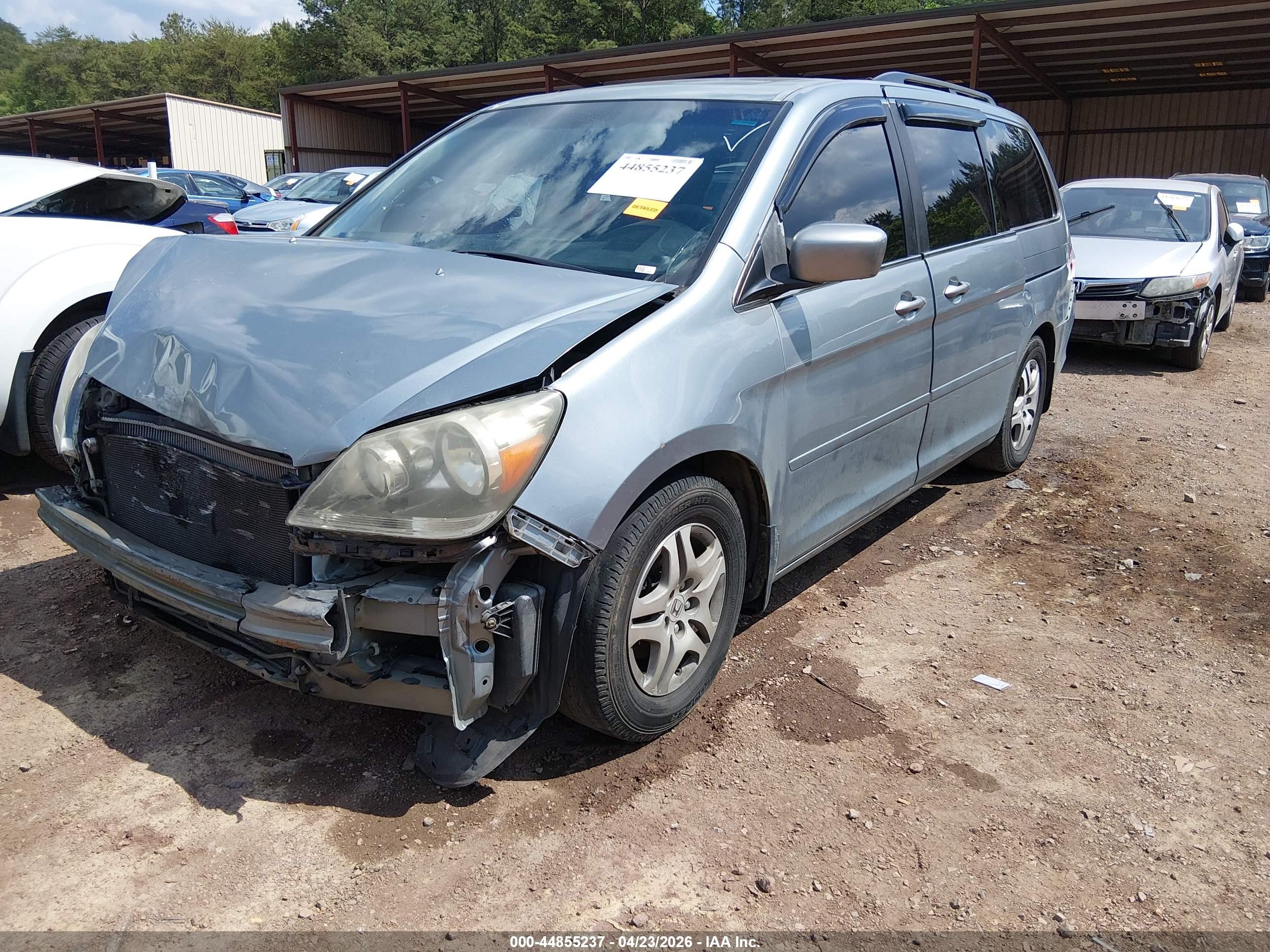 2005 Honda Odyssey Ex-l Silver vin: 5FNRL38715B115927
