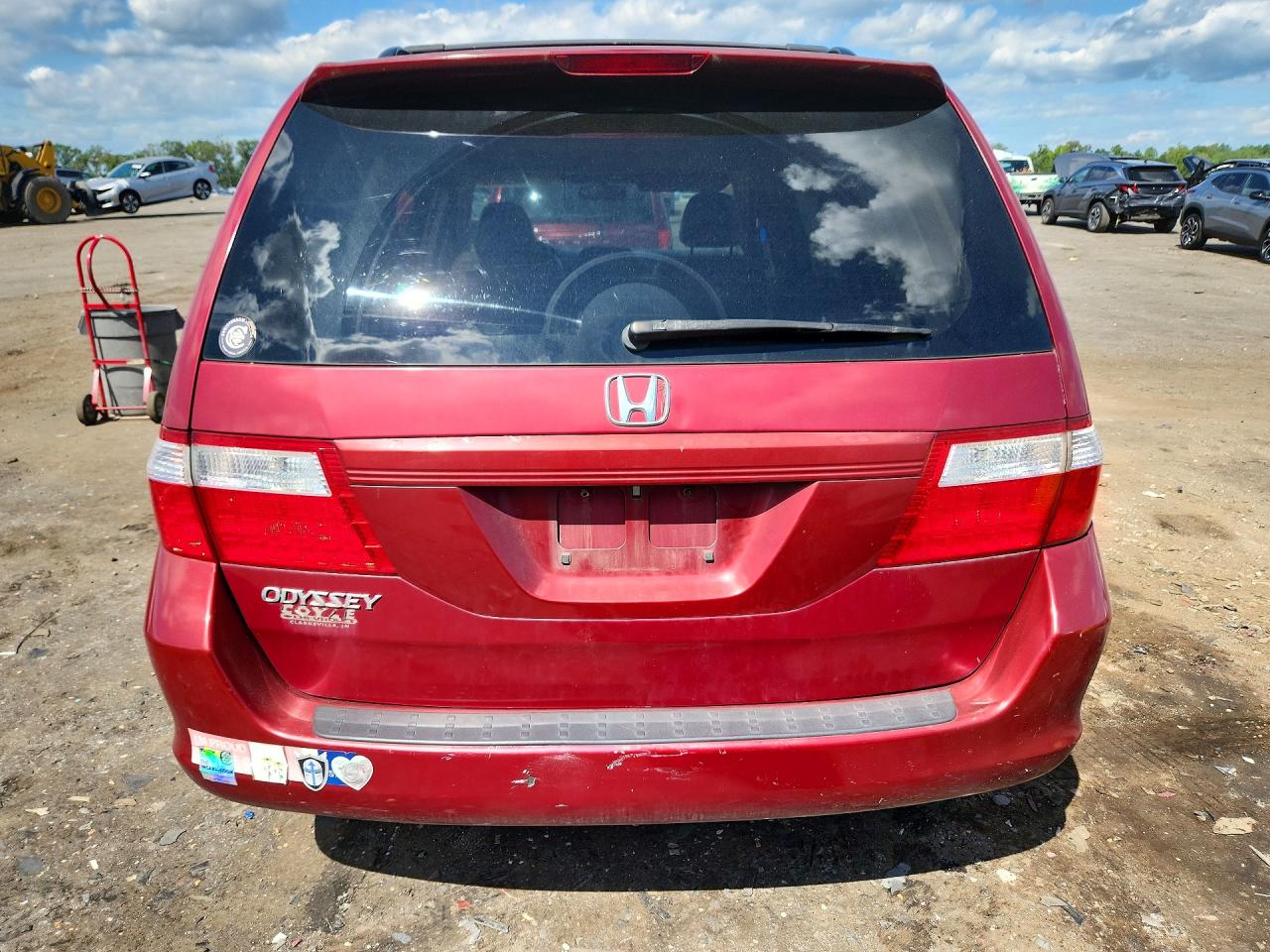 2006 Honda Odyssey Exl Red vin: 5FNRL38716B044892