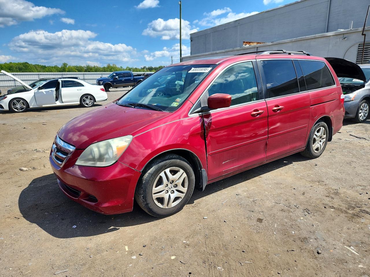 2006 Honda Odyssey Exl Red vin: 5FNRL38716B044892