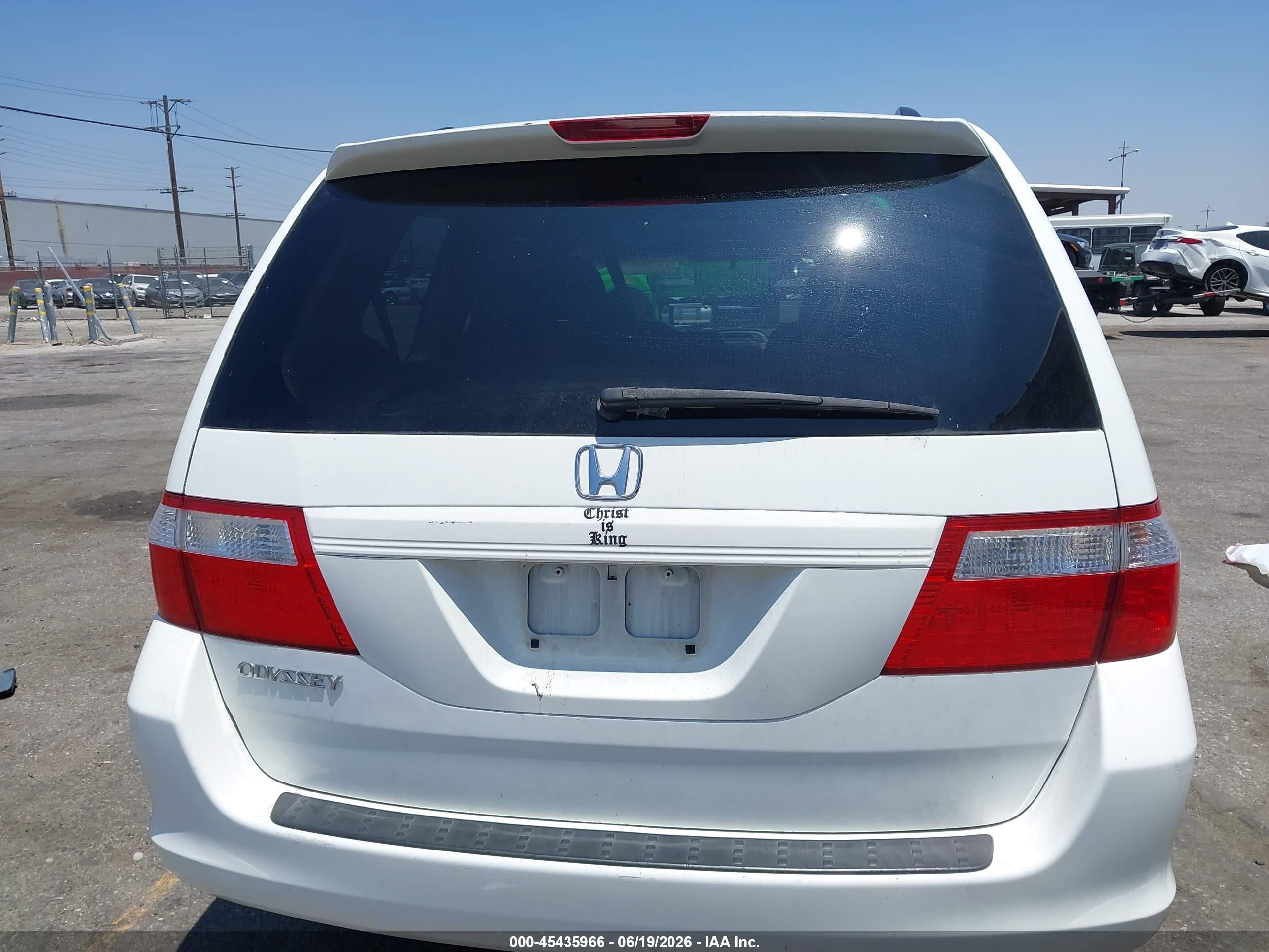 2006 Honda Odyssey Ex-l White vin: 5FNRL38716B450980