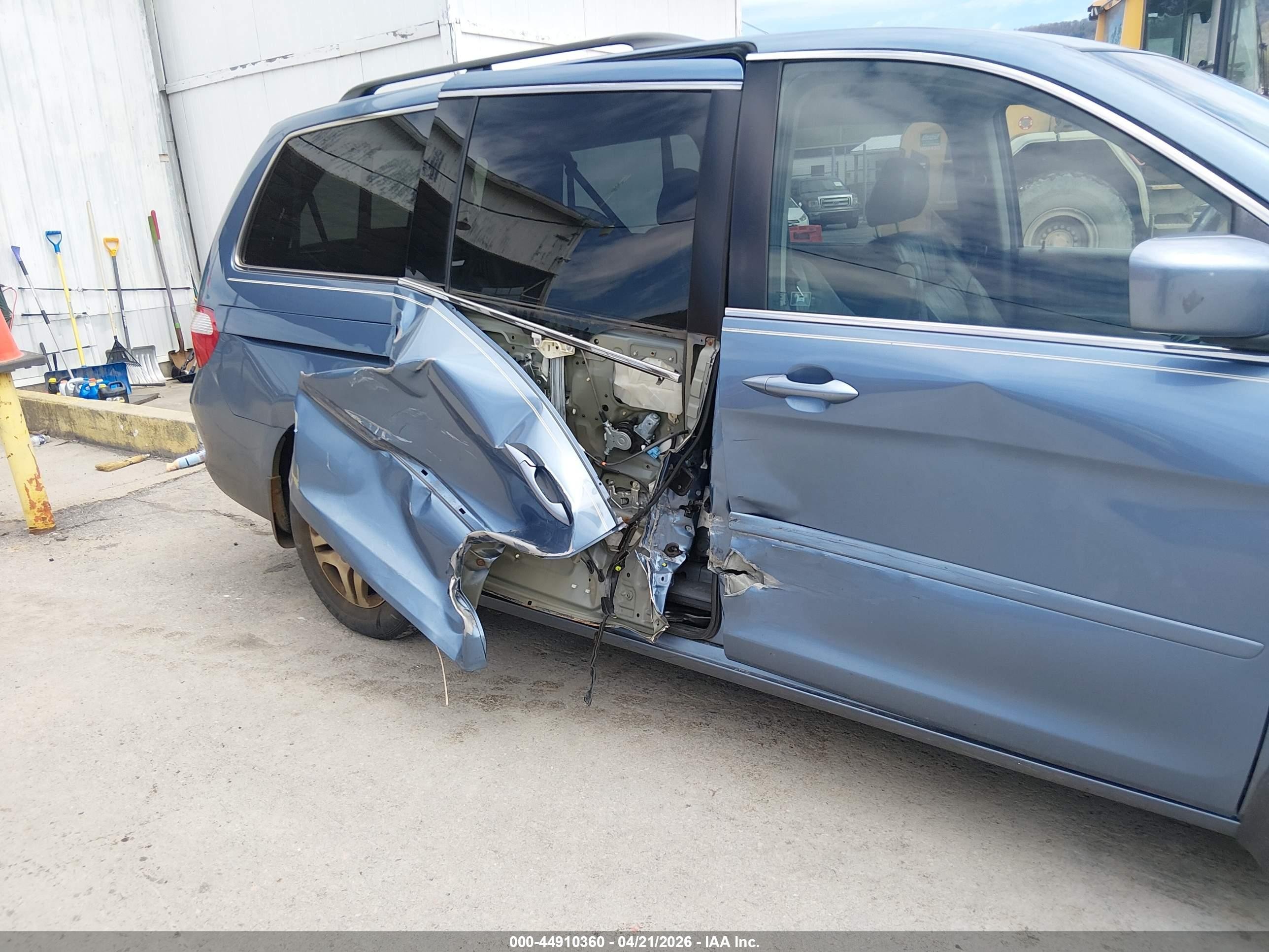 2007 Honda Odyssey Ex-l Blue vin: 5FNRL38717B000859
