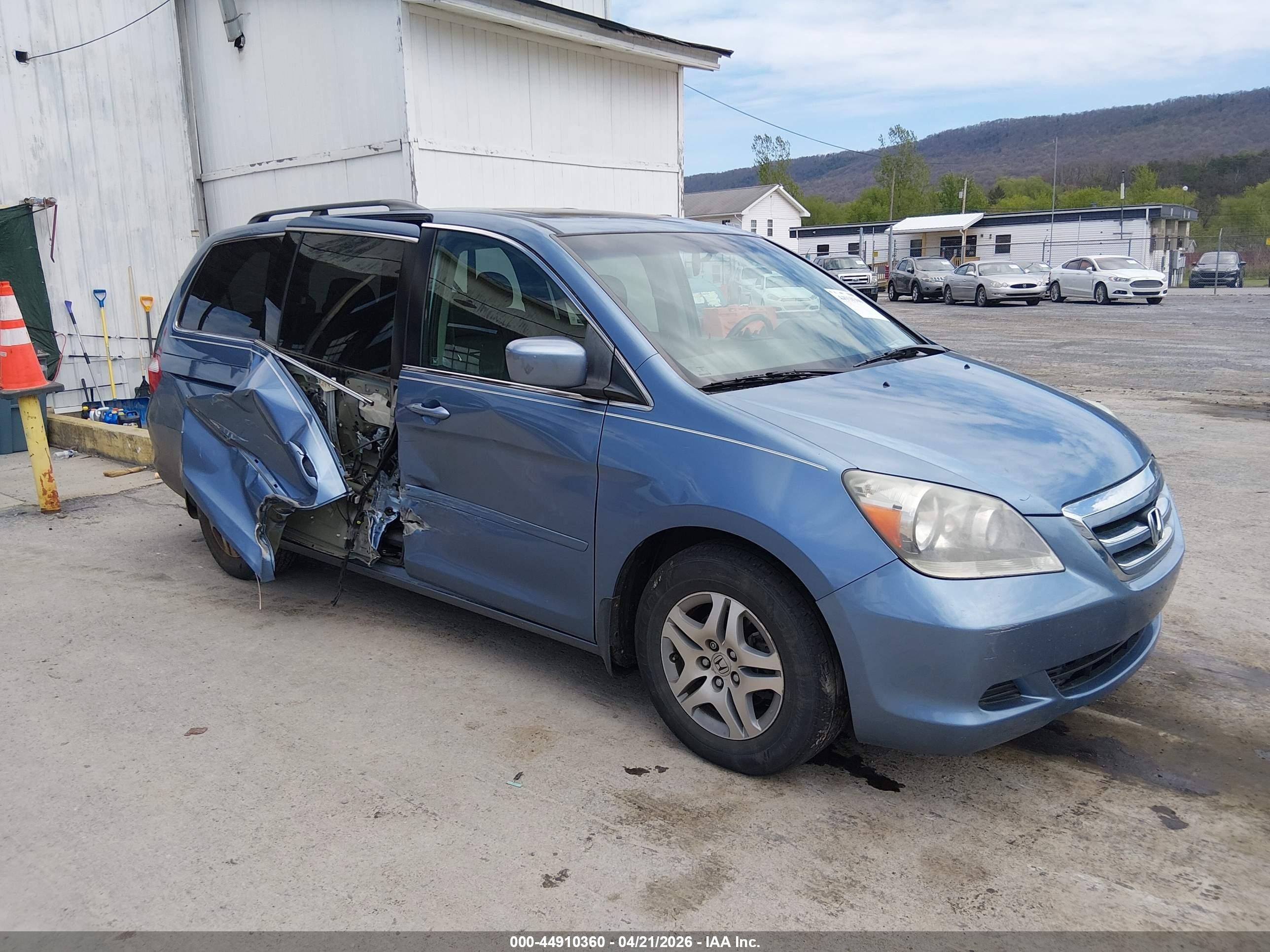 2007 Honda Odyssey Ex-l Blue vin: 5FNRL38717B000859