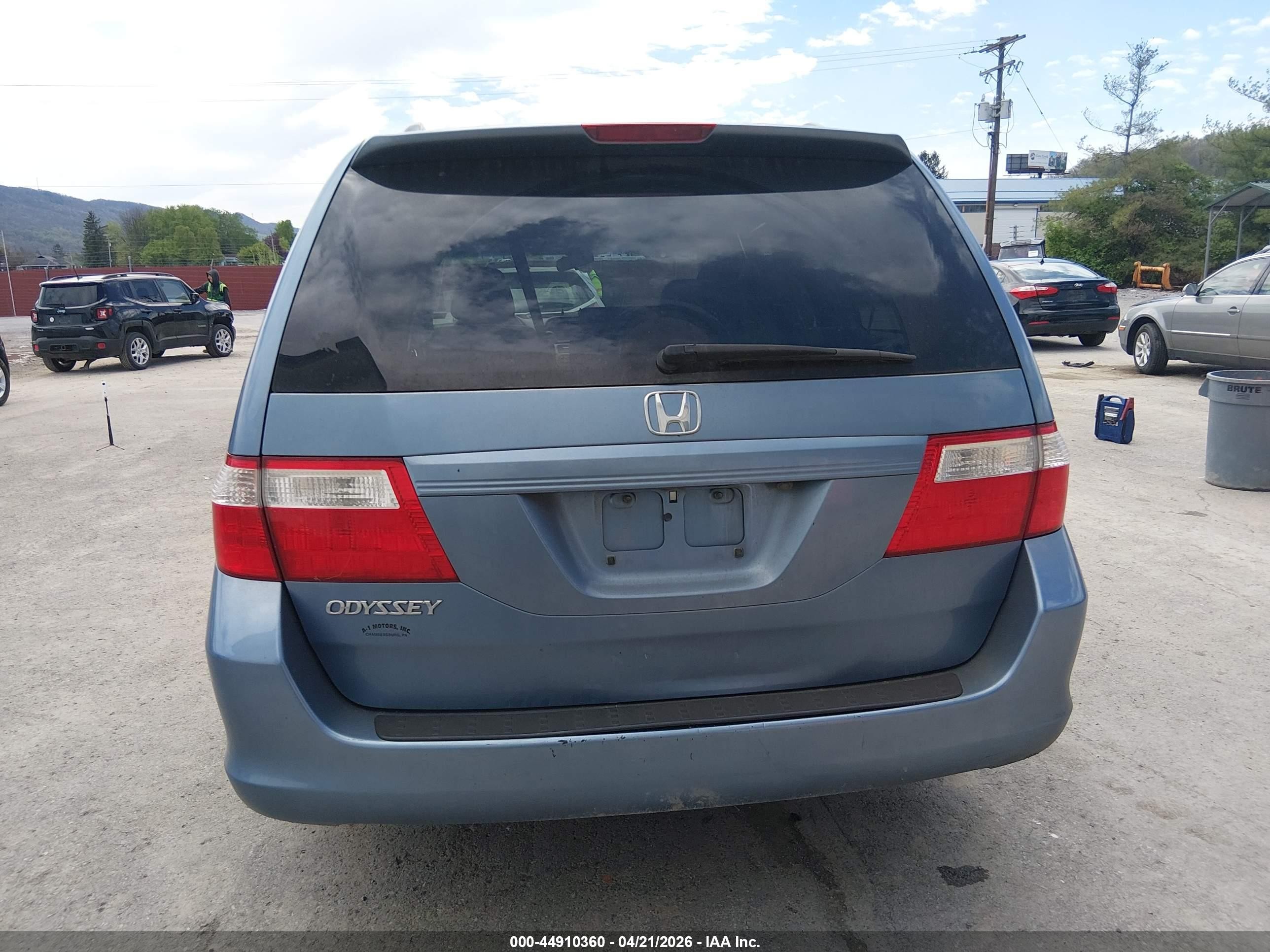 2007 Honda Odyssey Ex-l Blue vin: 5FNRL38717B000859