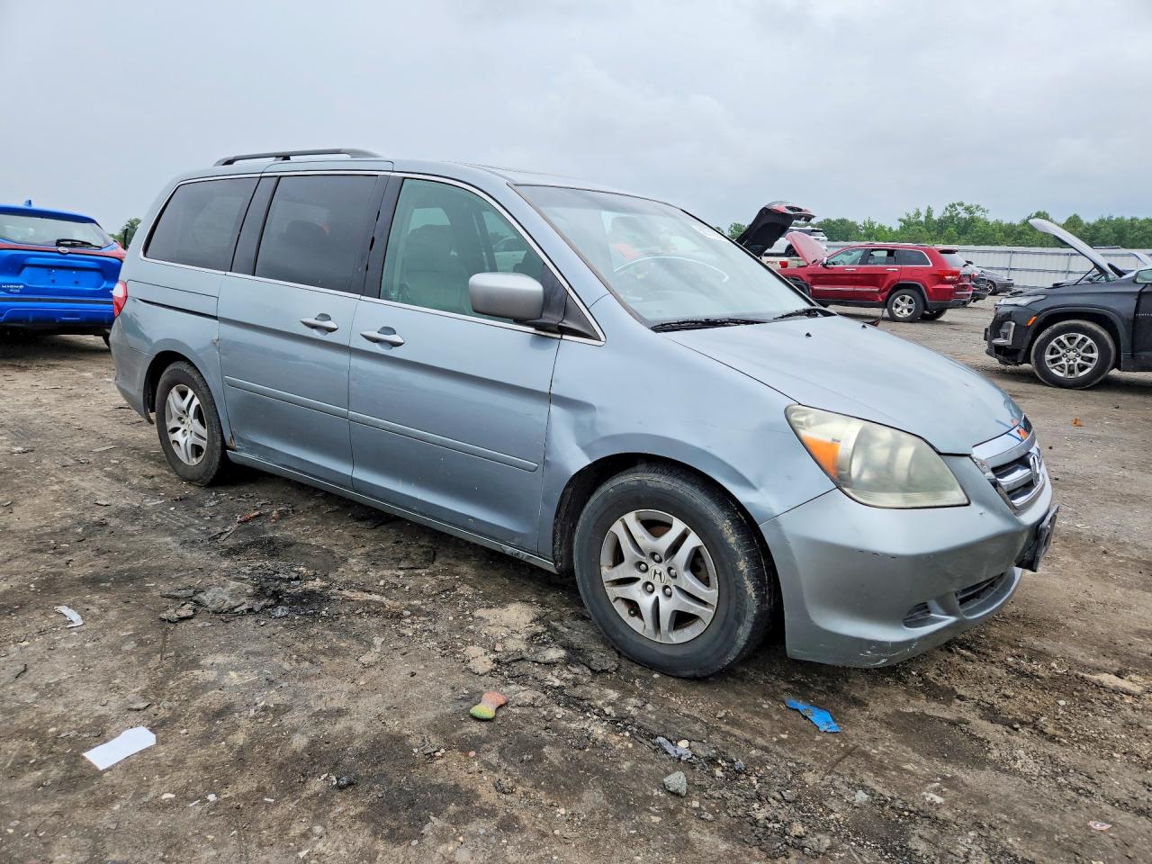 2007 Honda Odyssey Exl Turquoise vin: 5FNRL38717B013398
