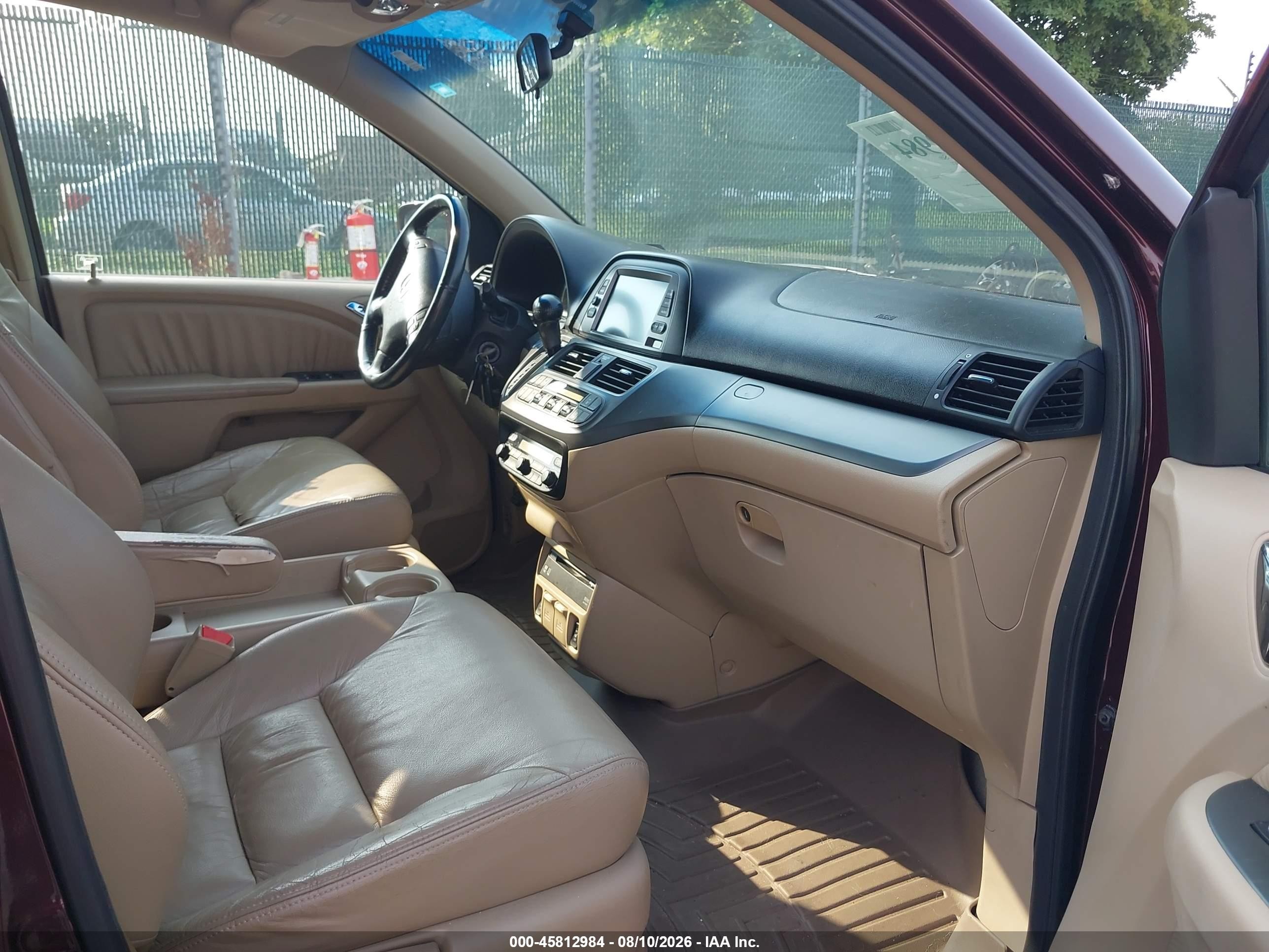 2007 Honda Odyssey Ex-l Burgundy vin: 5FNRL38717B066893