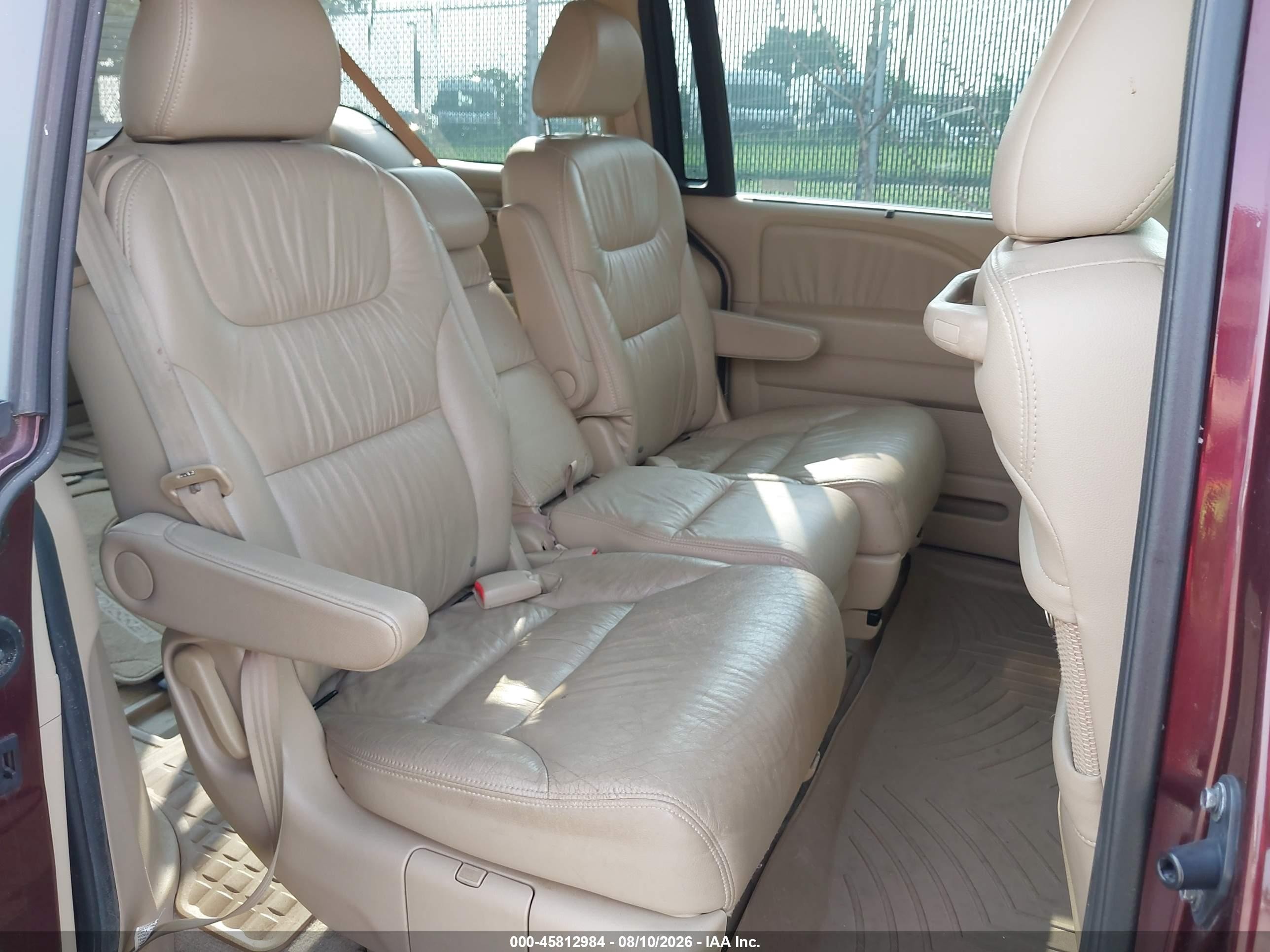 2007 Honda Odyssey Ex-l Burgundy vin: 5FNRL38717B066893