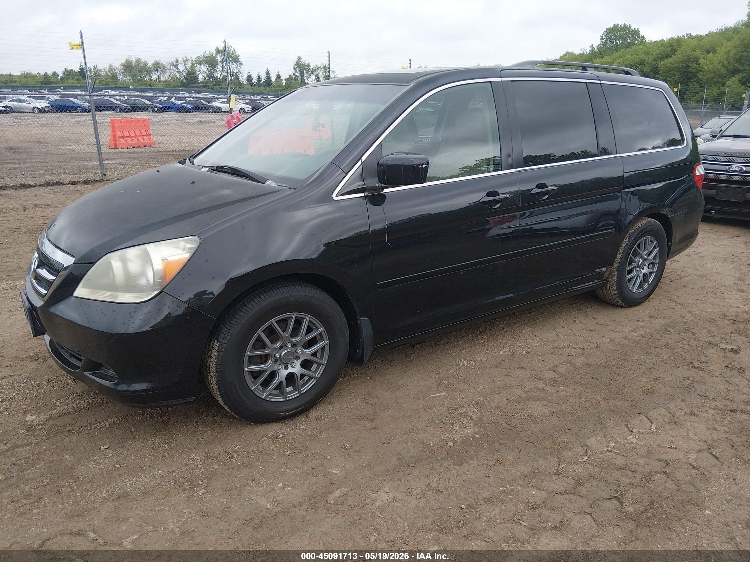 2007 Honda Odyssey Ex-l Black vin: 5FNRL38717B113744
