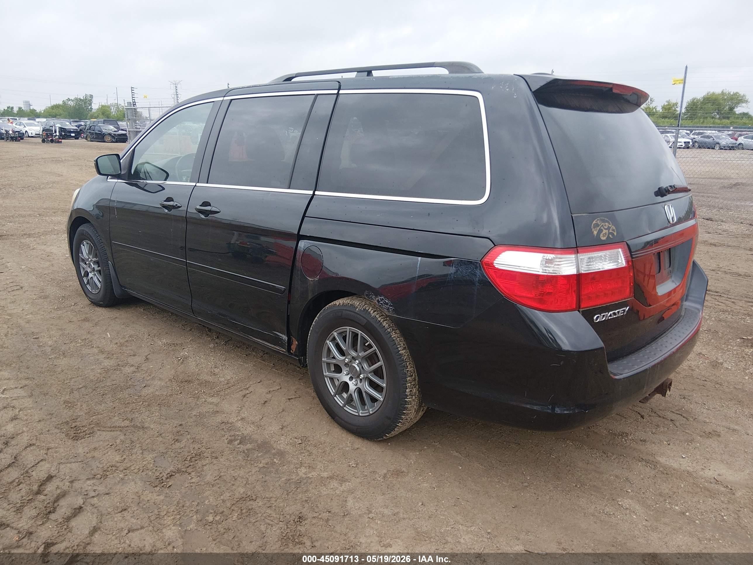 2007 Honda Odyssey Ex-l Black vin: 5FNRL38717B113744