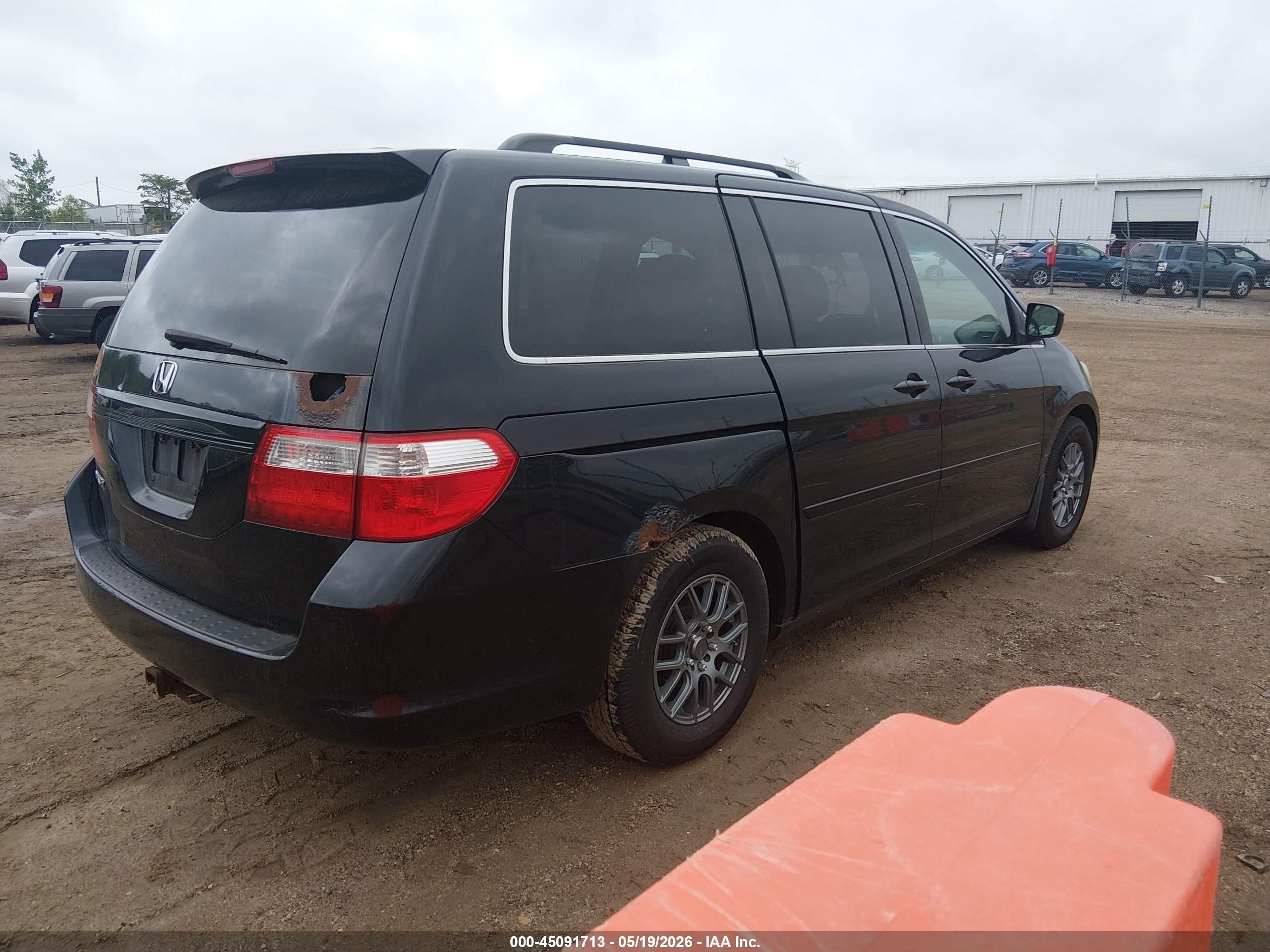 2007 Honda Odyssey Ex-l Black vin: 5FNRL38717B113744