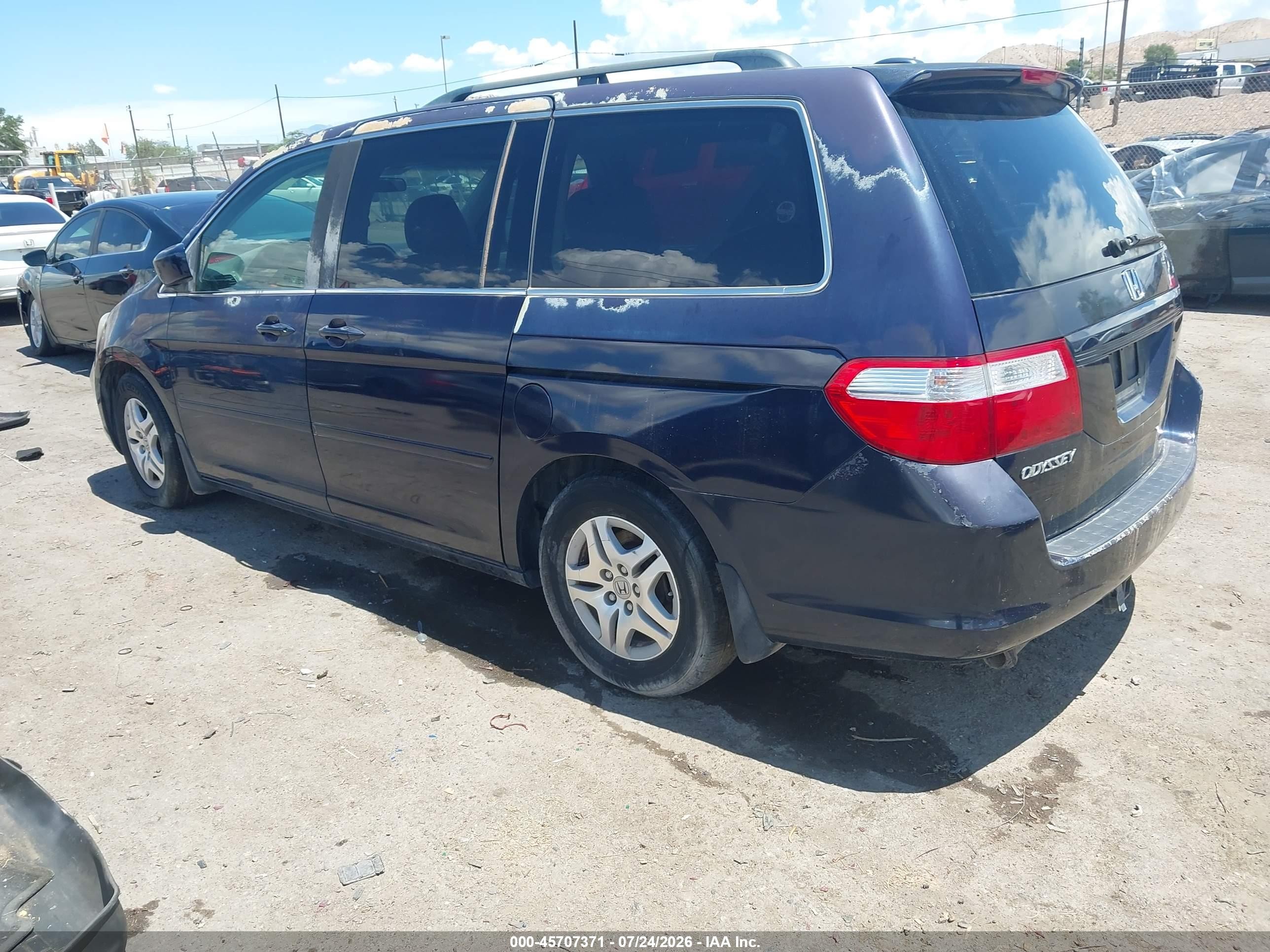 2007 Honda Odyssey Ex-l Синий vin: 5FNRL38717B122914