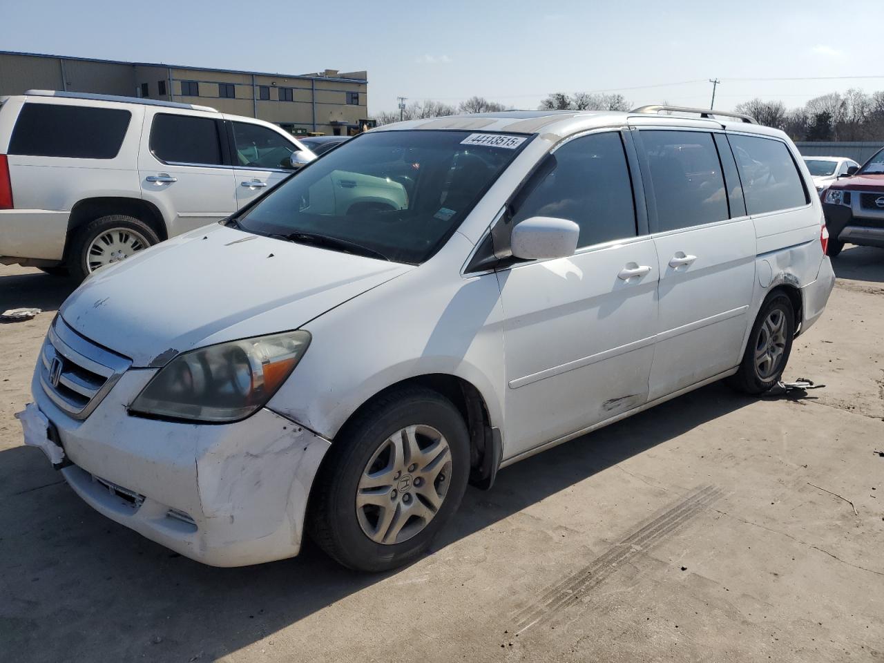 2007 Honda Odyssey Exl White vin: 5FNRL38717B141611