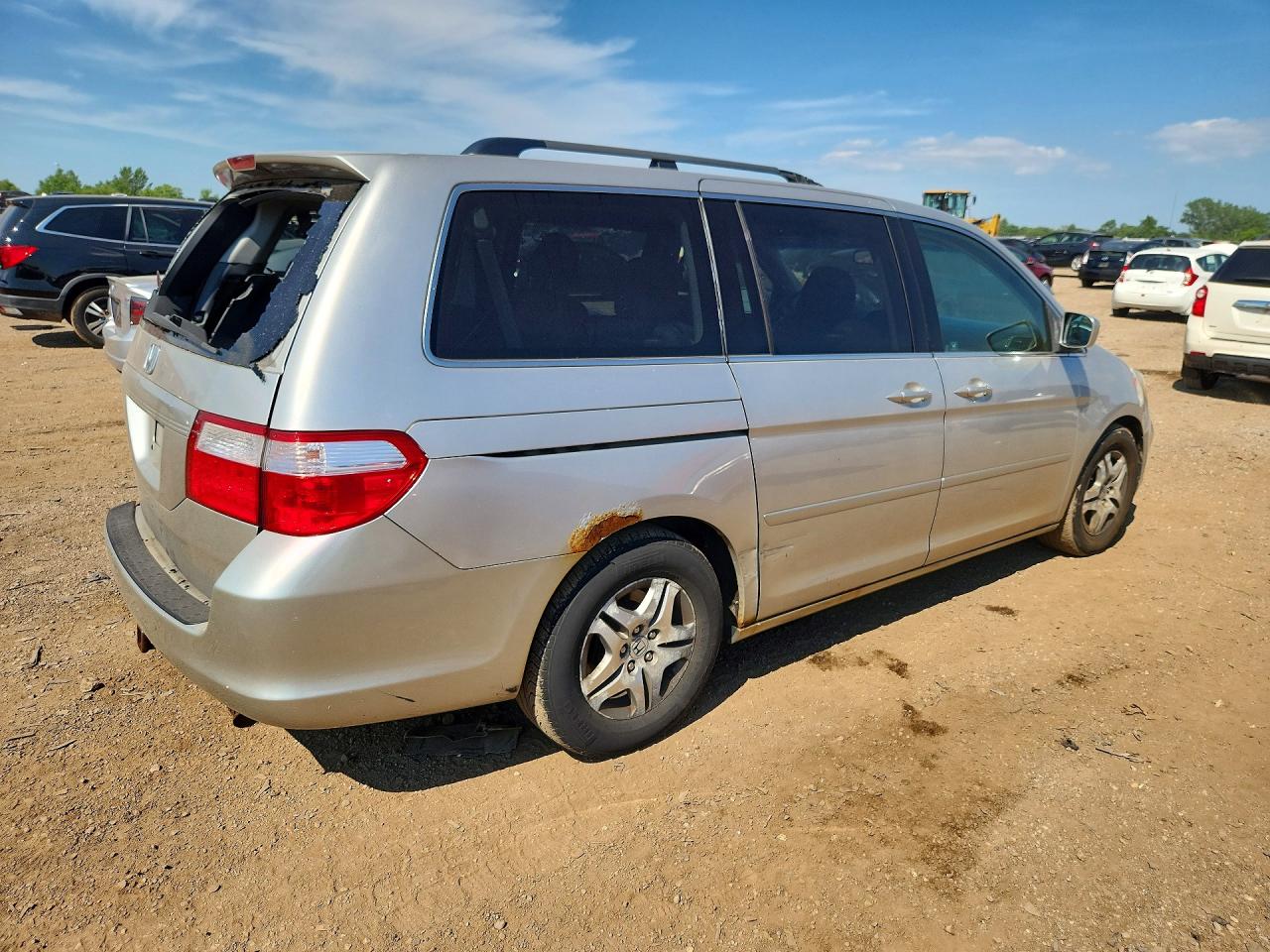 2007 Honda Odyssey Exl Silver vin: 5FNRL38717B405295