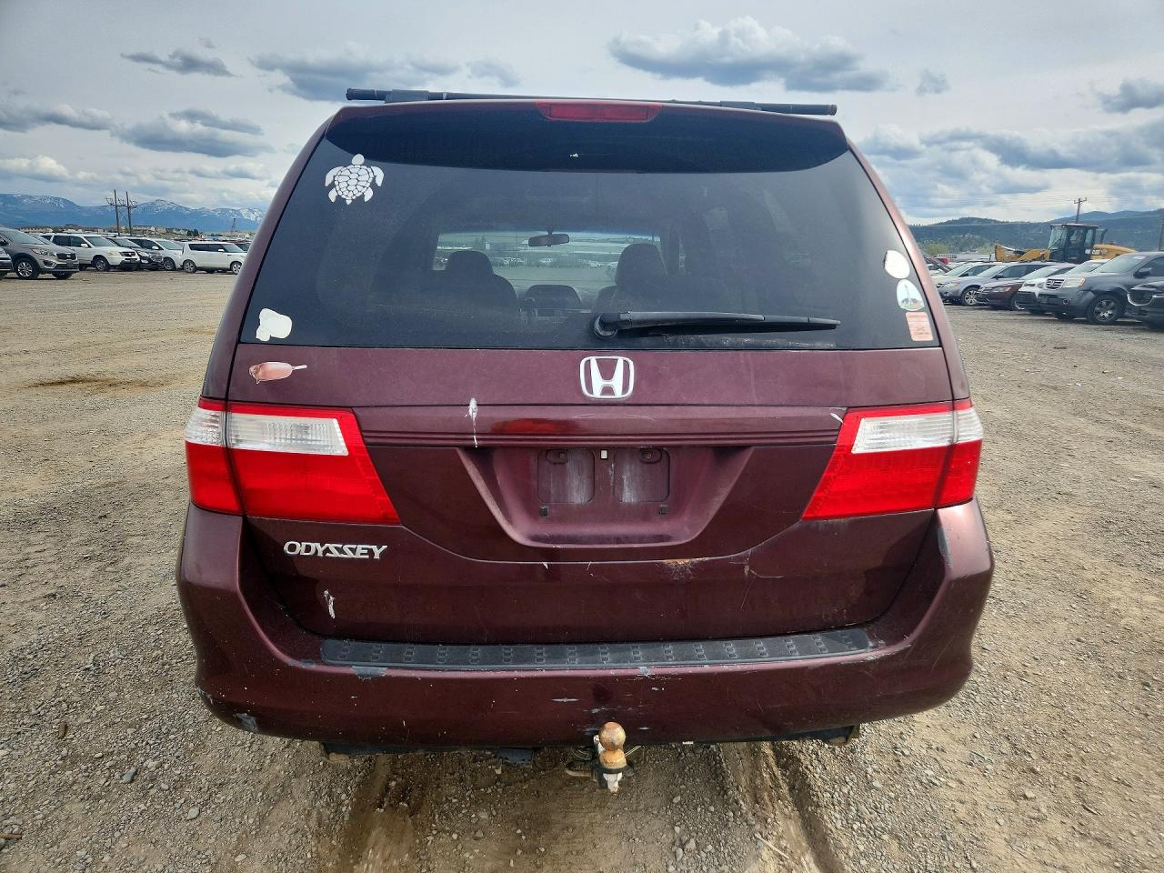 2007 Honda Odyssey Exl Burgundy vin: 5FNRL38717B406320