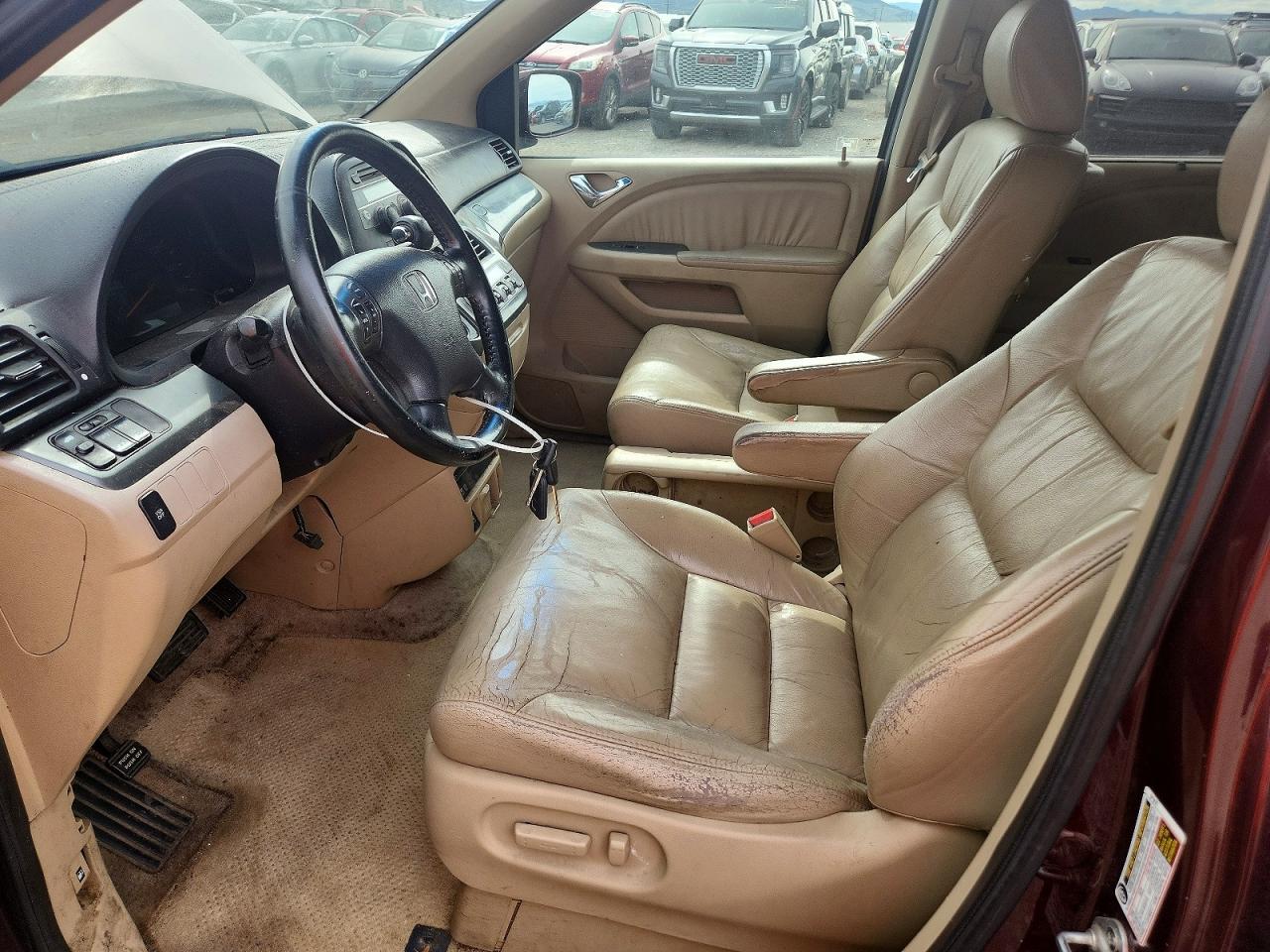 2007 Honda Odyssey Exl Burgundy vin: 5FNRL38717B406320