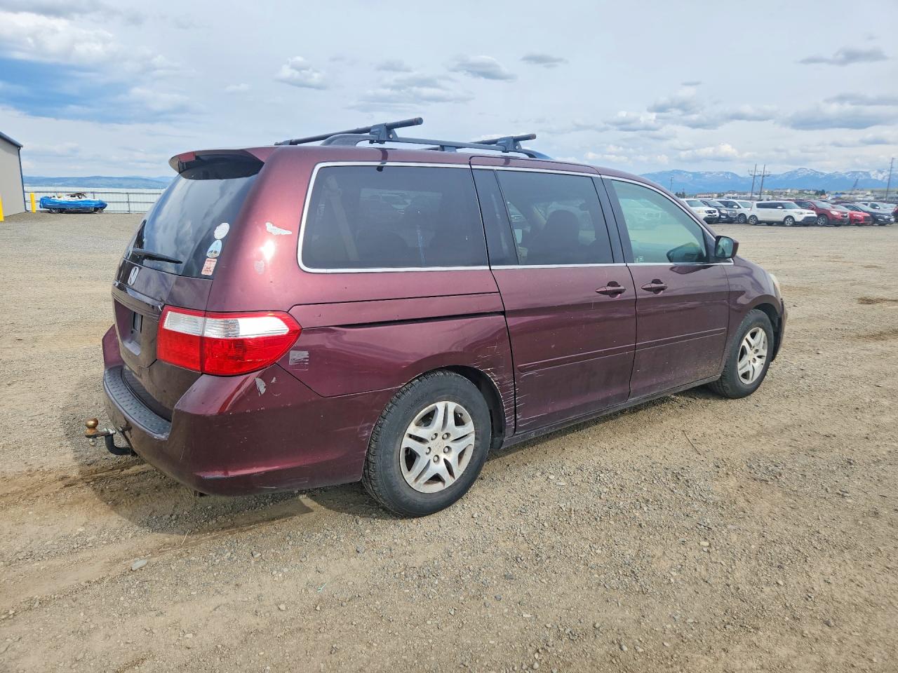 2007 Honda Odyssey Exl Burgundy vin: 5FNRL38717B406320