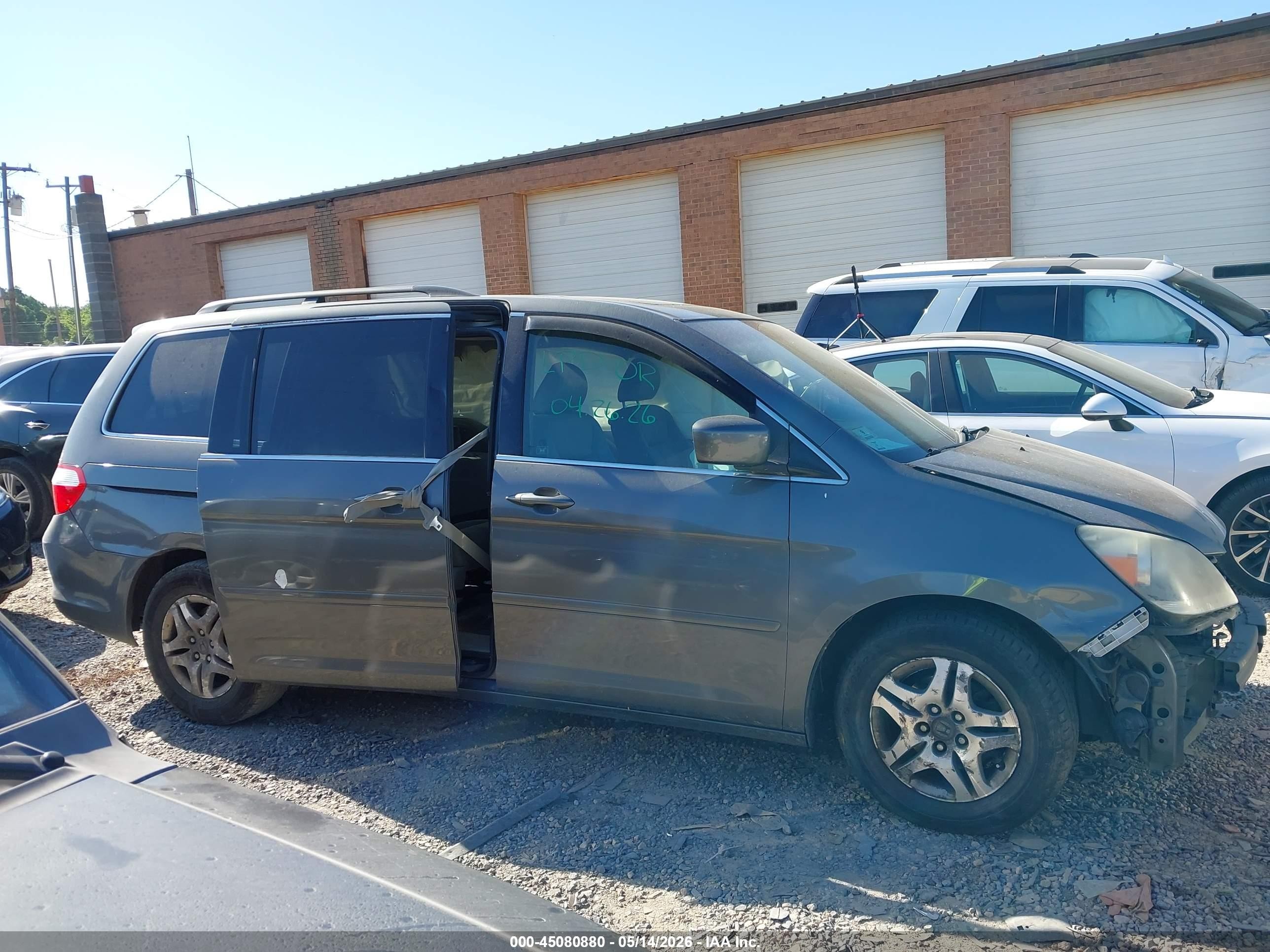 2007 Honda Odyssey Ex-l Gray vin: 5FNRL38717B429855