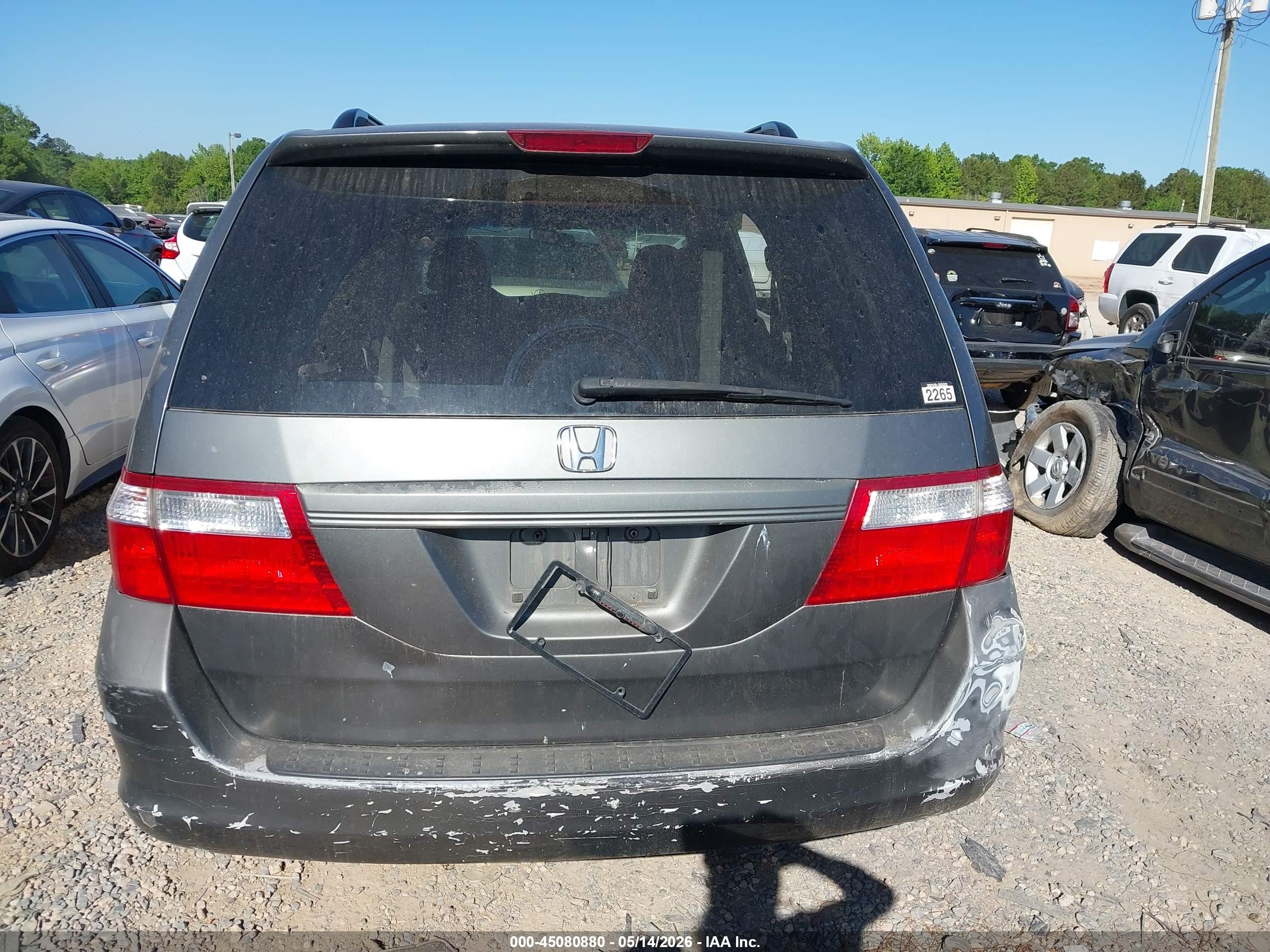 2007 Honda Odyssey Ex-l Gray vin: 5FNRL38717B429855