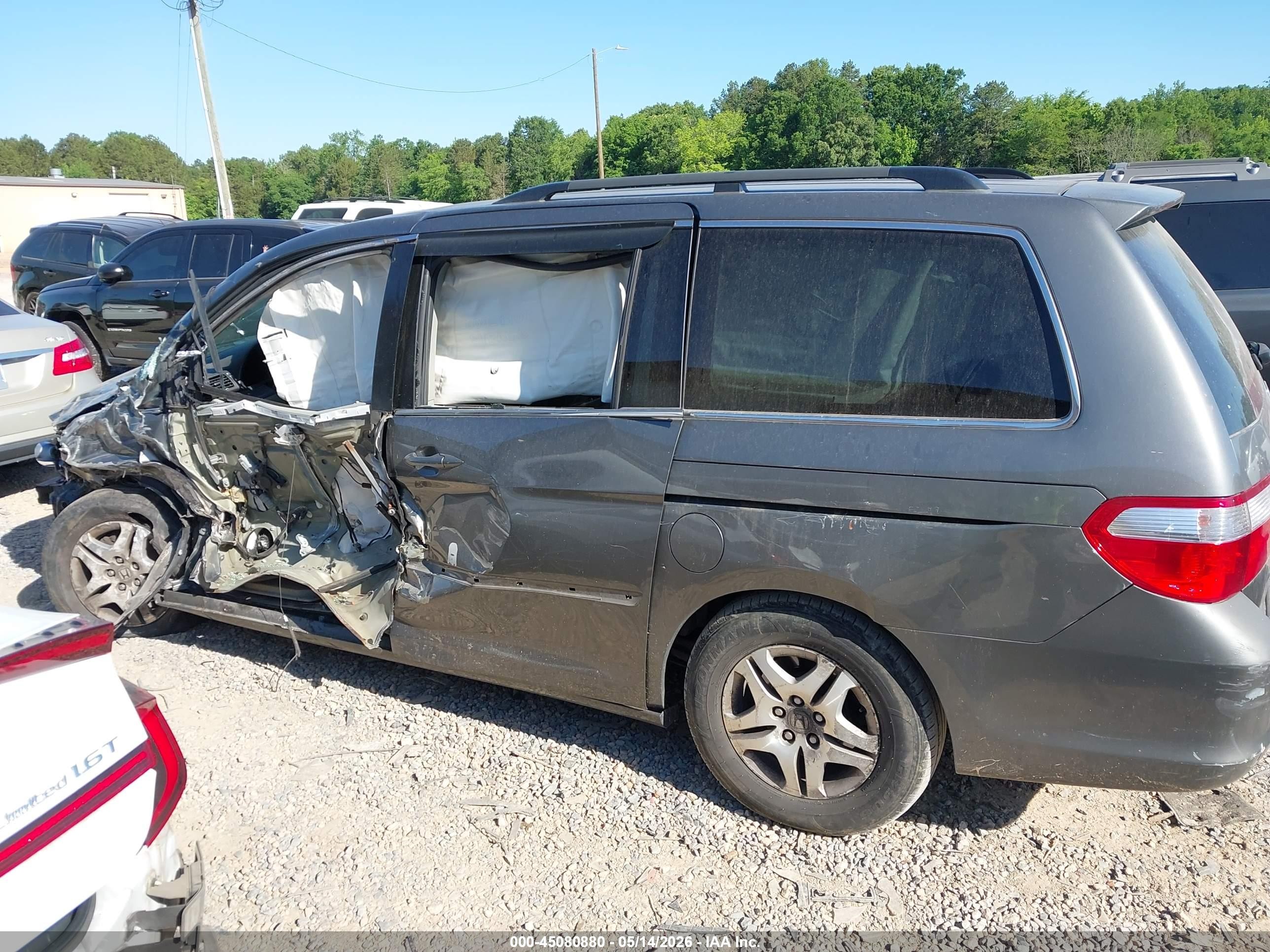 2007 Honda Odyssey Ex-l Gray vin: 5FNRL38717B429855