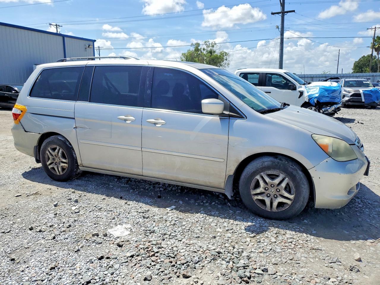 2007 Honda Odyssey Exl Silver vin: 5FNRL38717B500617