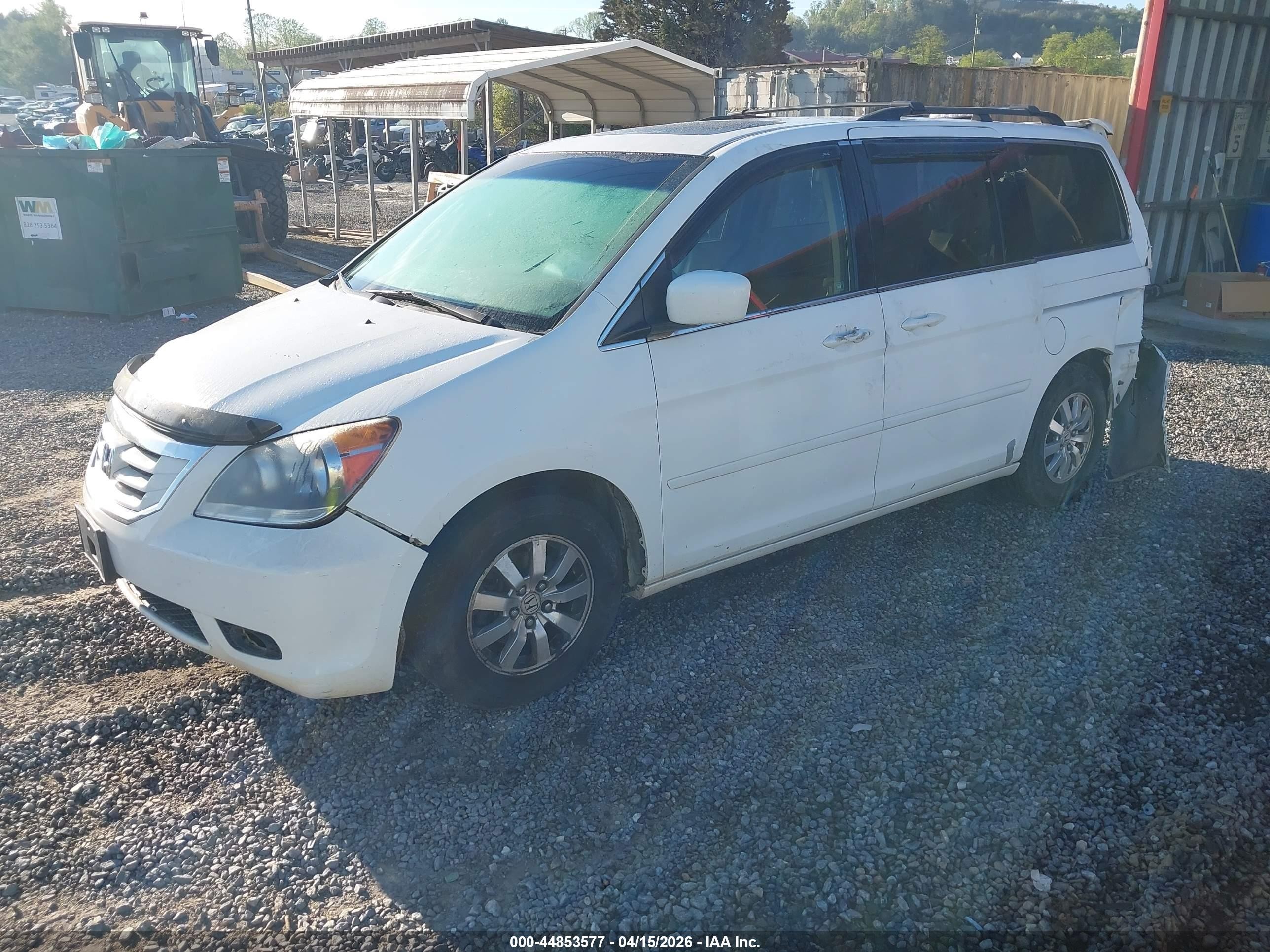 2008 Honda Odyssey Ex-l White vin: 5FNRL38718B007859
