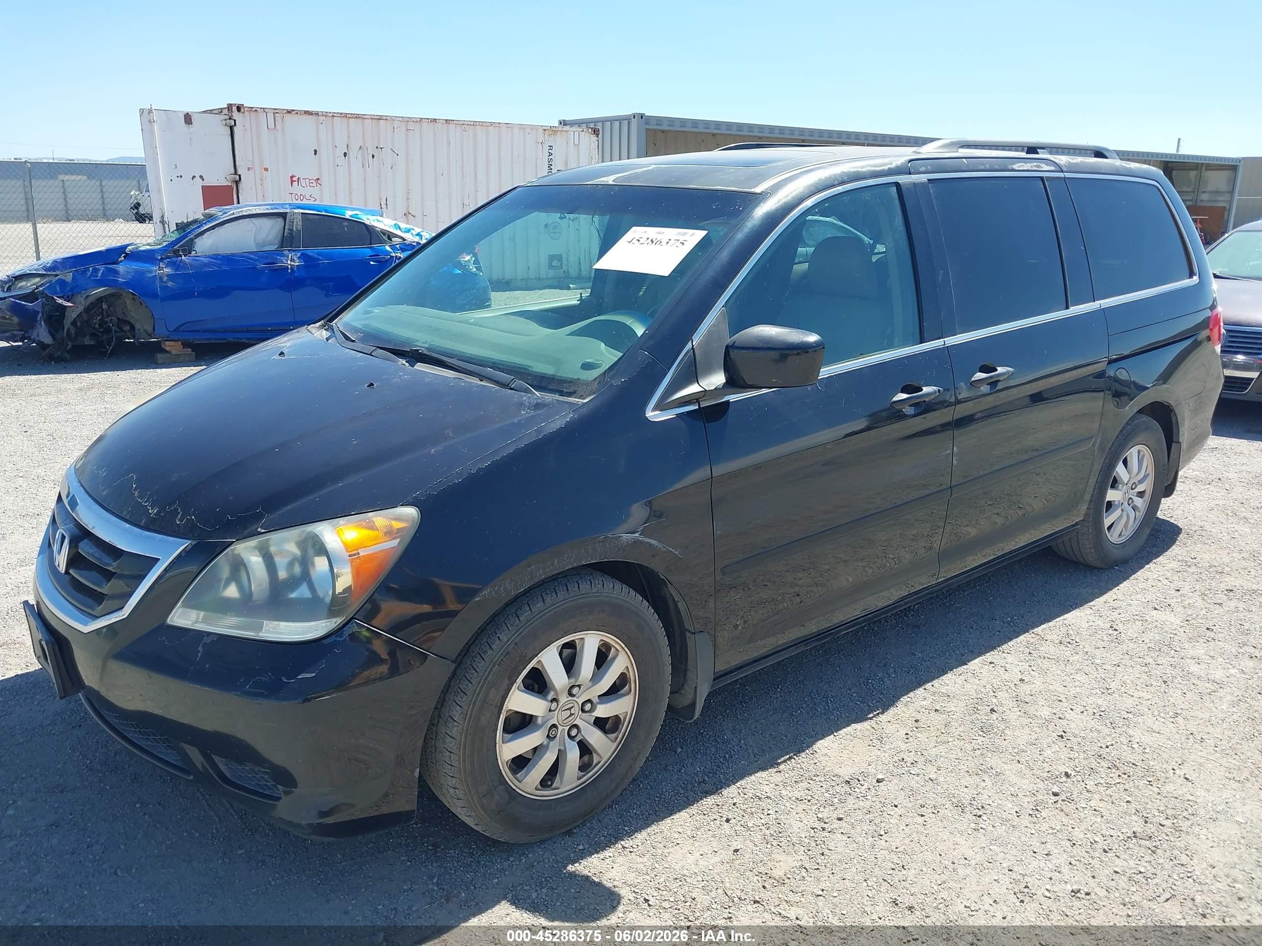 2008 Honda Odyssey Ex-l Black vin: 5FNRL38718B062411