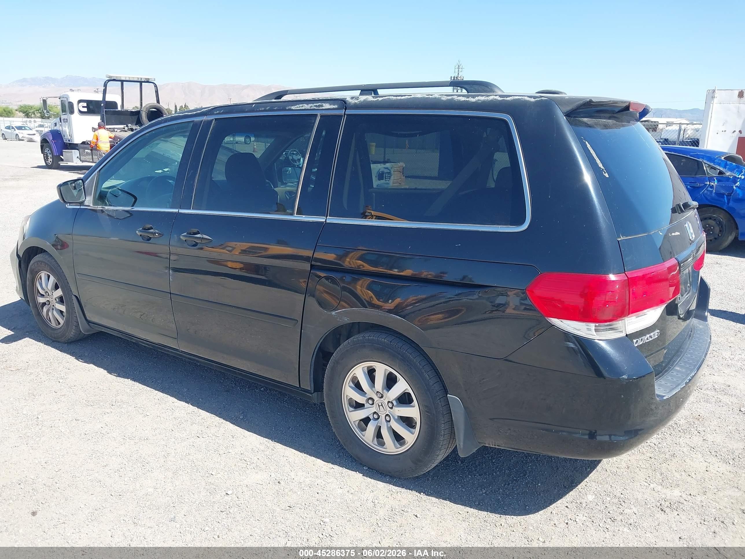 2008 Honda Odyssey Ex-l Black vin: 5FNRL38718B062411