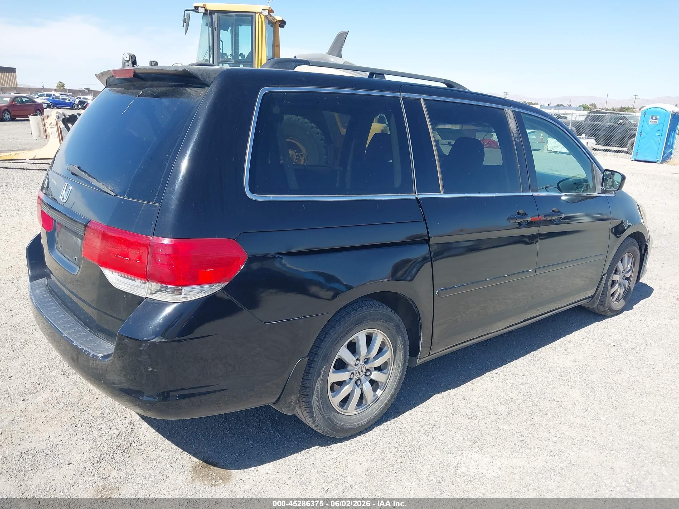 2008 Honda Odyssey Ex-l Black vin: 5FNRL38718B062411