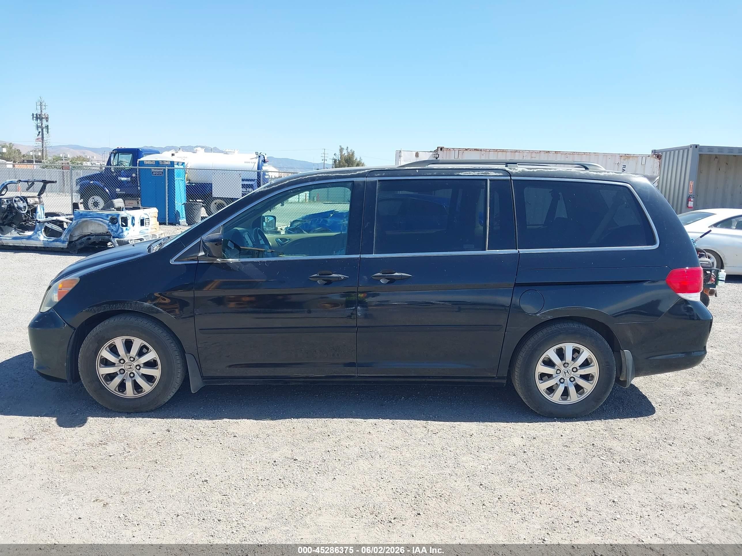 2008 Honda Odyssey Ex-l Black vin: 5FNRL38718B062411