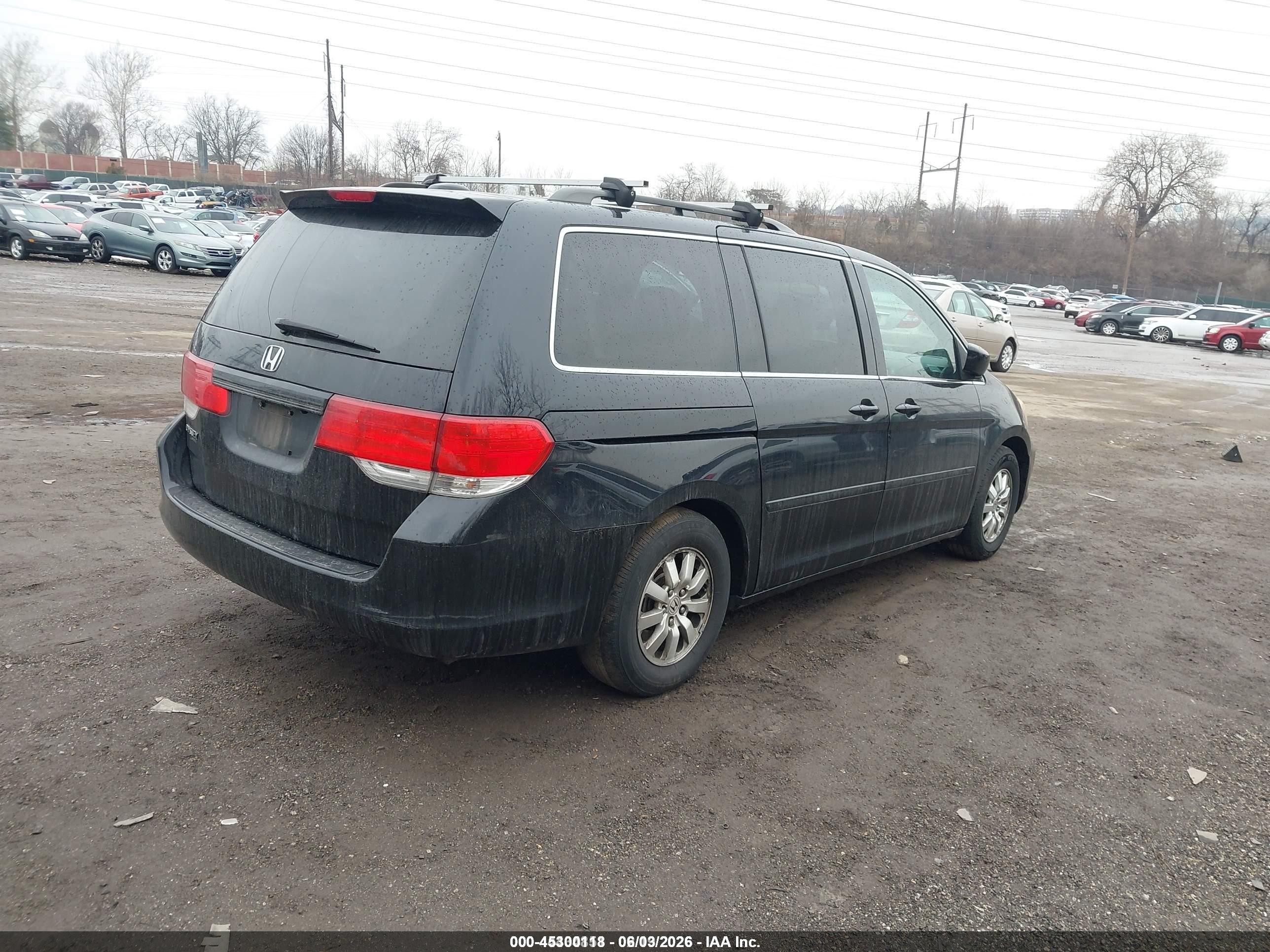 2008 Honda Odyssey Ex-l Black vin: 5FNRL38718B065891