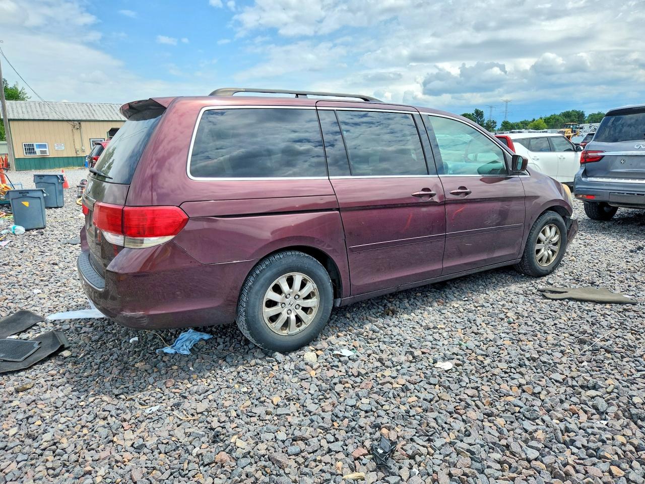 2008 Honda Odyssey Exl Red vin: 5FNRL38718B084392