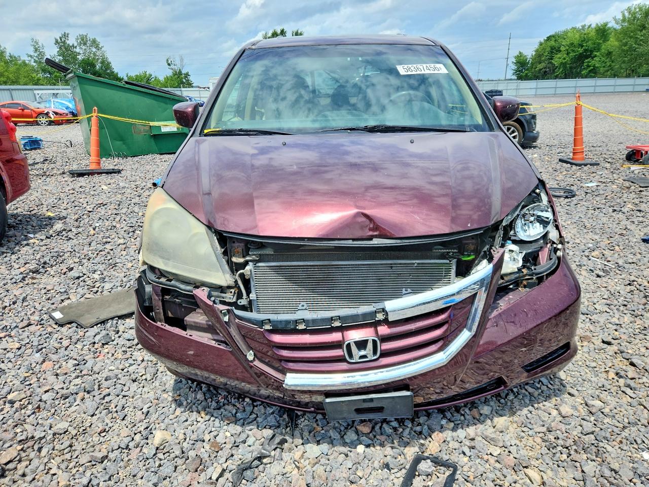 2008 Honda Odyssey Exl Red vin: 5FNRL38718B084392