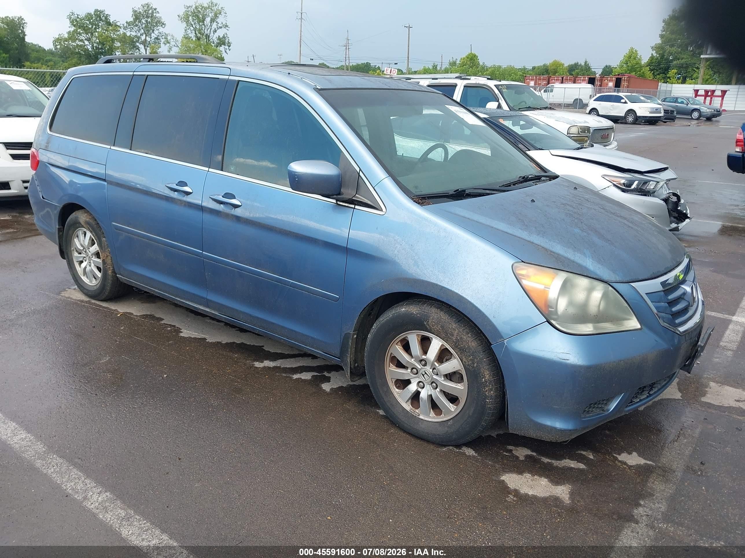 2008 Honda Odyssey Ex-l Blue vin: 5FNRL38718B094386